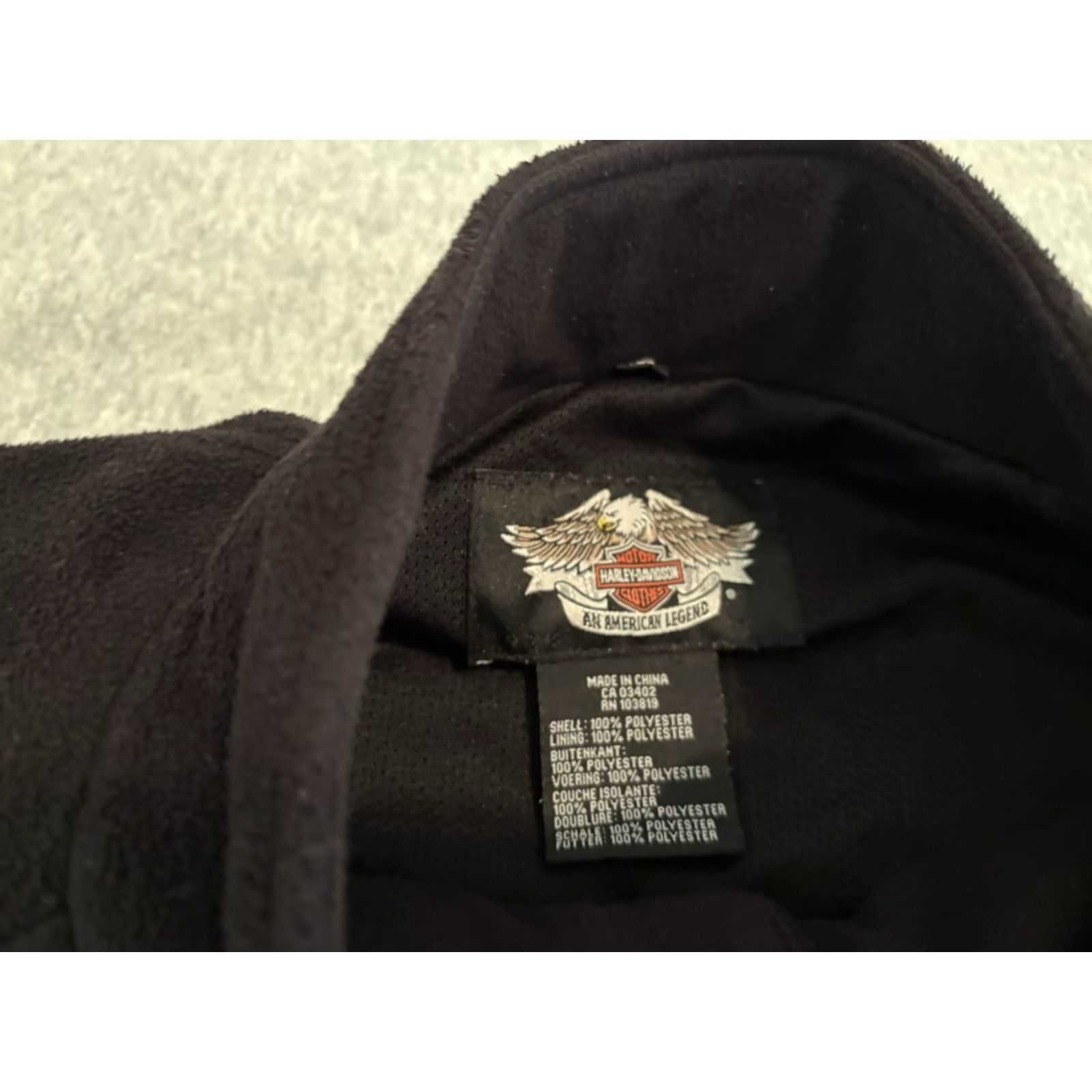 Harley Davidson Harley-Davidson Shirt Jacket Mens Large Tall Fleece Full Zip Black Skull Motorcycle Outdoor Size US L / EU 52-54 / 3 - 7 Thumbnail