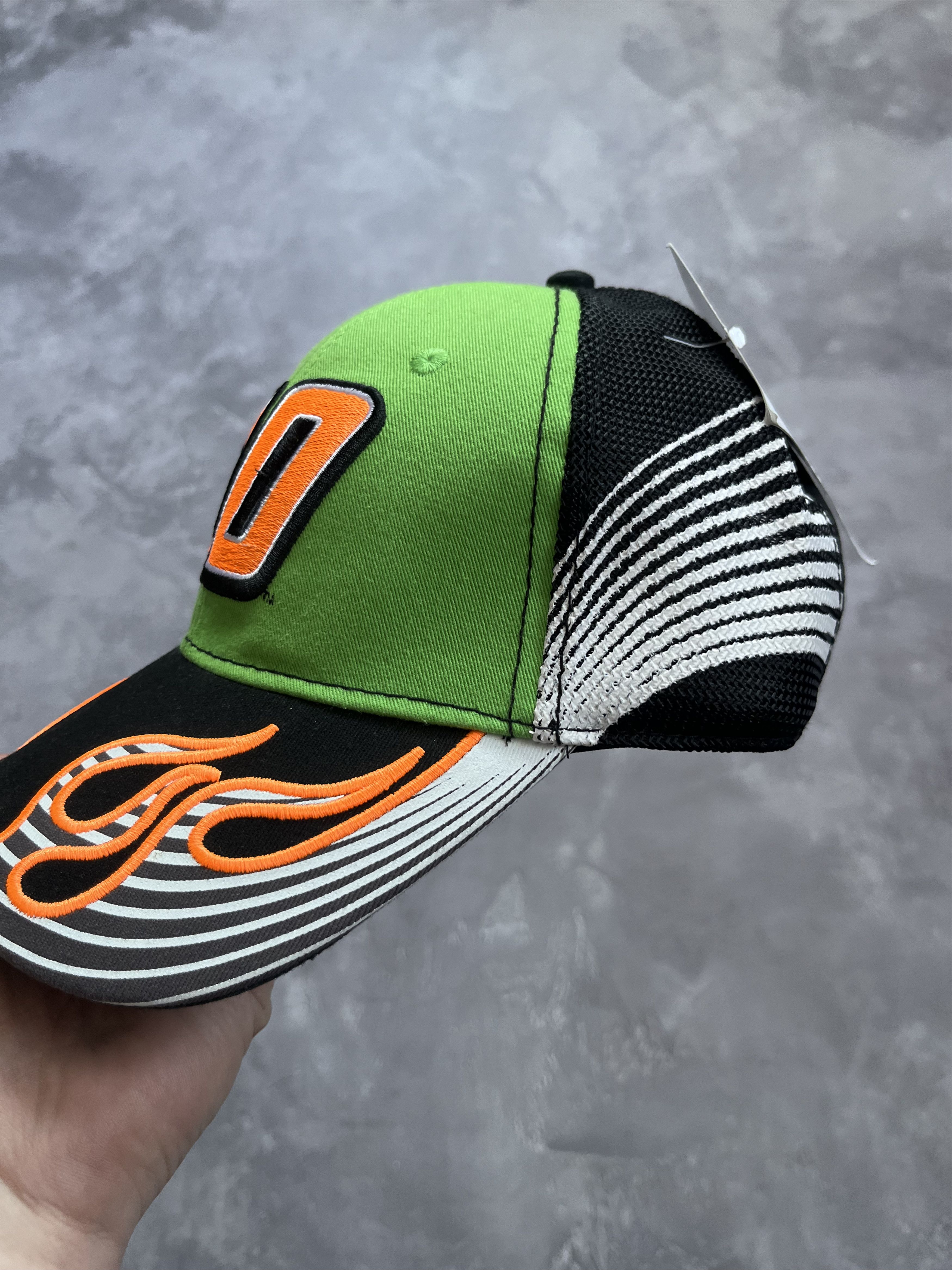 NASCAR NASCAR Hat #10 Flame Team Racing Snap Back Cap Trucker Hat Size ONE SIZE - 3 Thumbnail