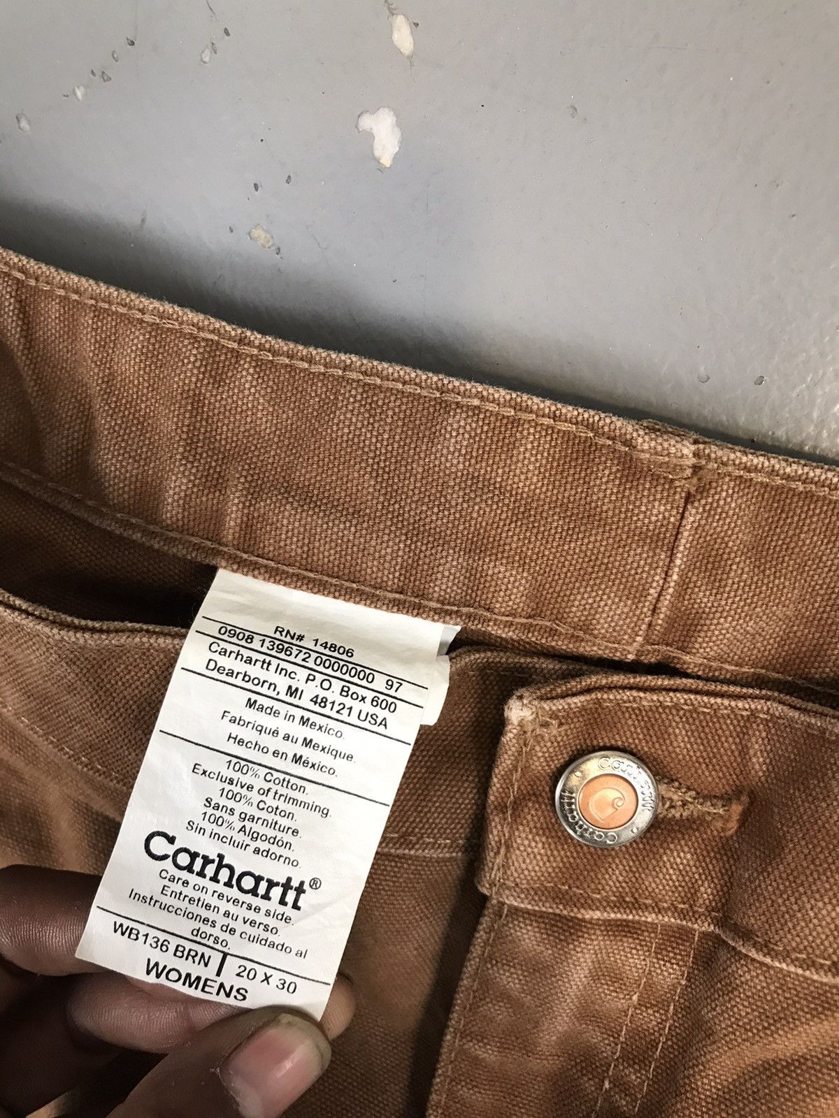Carhartt × Vintage Vintage Carhartt WB136 BRN double knee denim Size 40" / US 18 - 5 Thumbnail