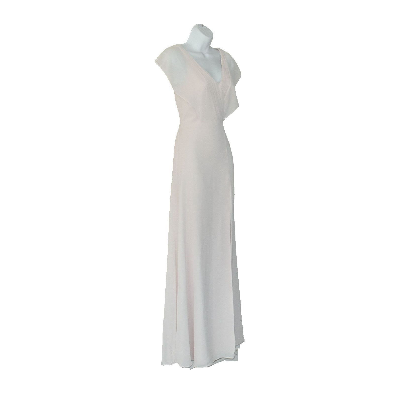 Monique Lhuillier MONIQUE LHUILLIER Chiffon High Slit Bridesmaids Dress Sz 0 Size XS / US 0-2 / IT 36-38 - 3 Thumbnail