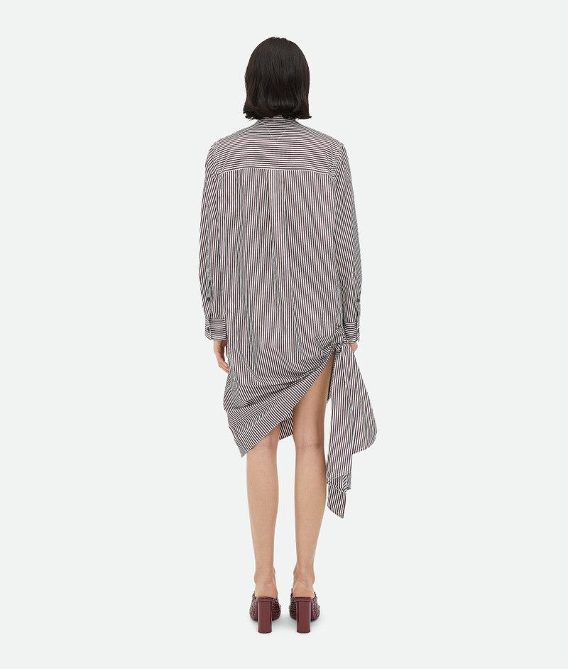 Bottega Veneta o1s1rm1125 Cotton Striped Dress With Knot Detail Multicolor Size M / US 6-8 / IT 42-44 - 3 Thumbnail