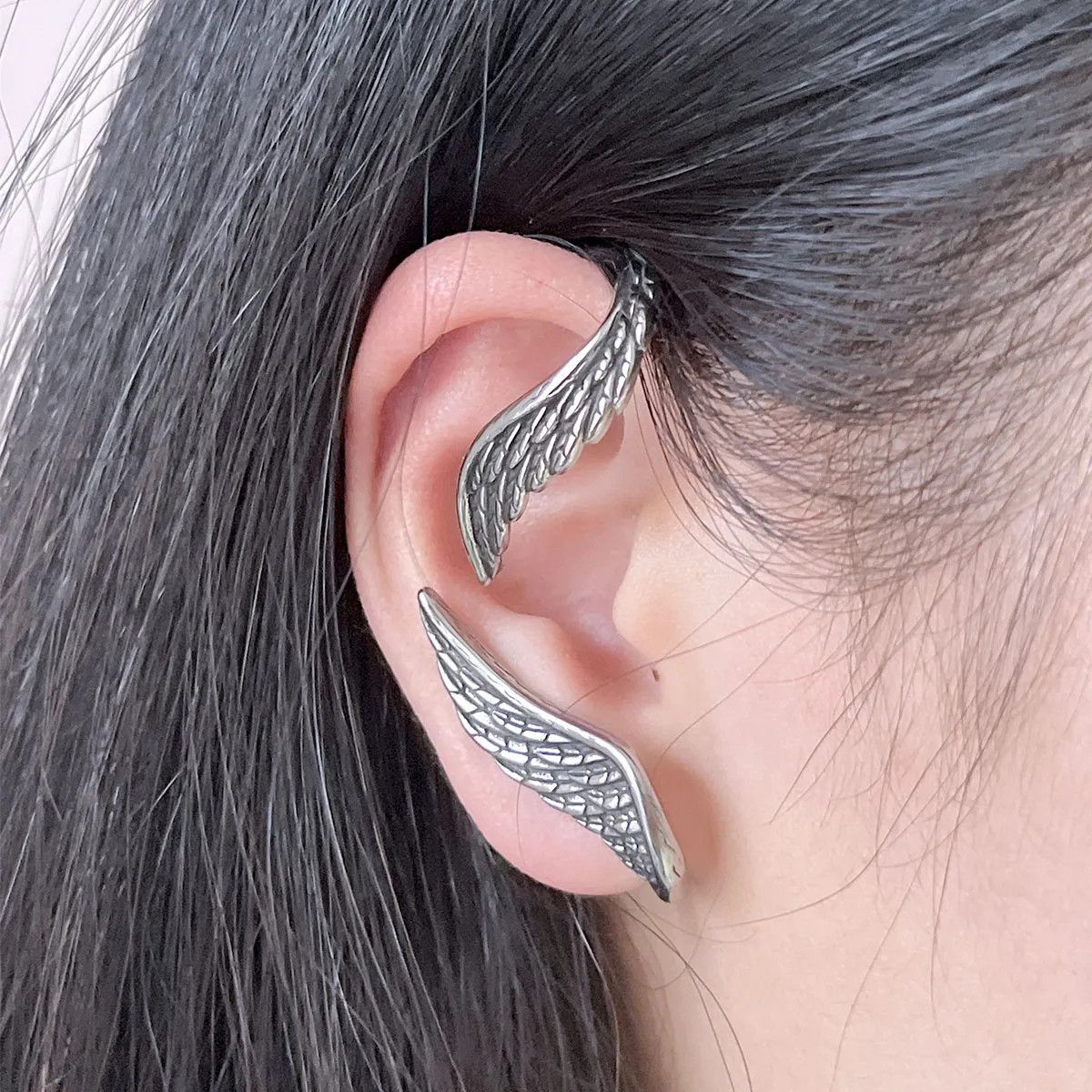 Jewelry Feathers Angel Wings Hanging Earrings Charms Earring Gift Size ONE SIZE - 1 Thumbnail