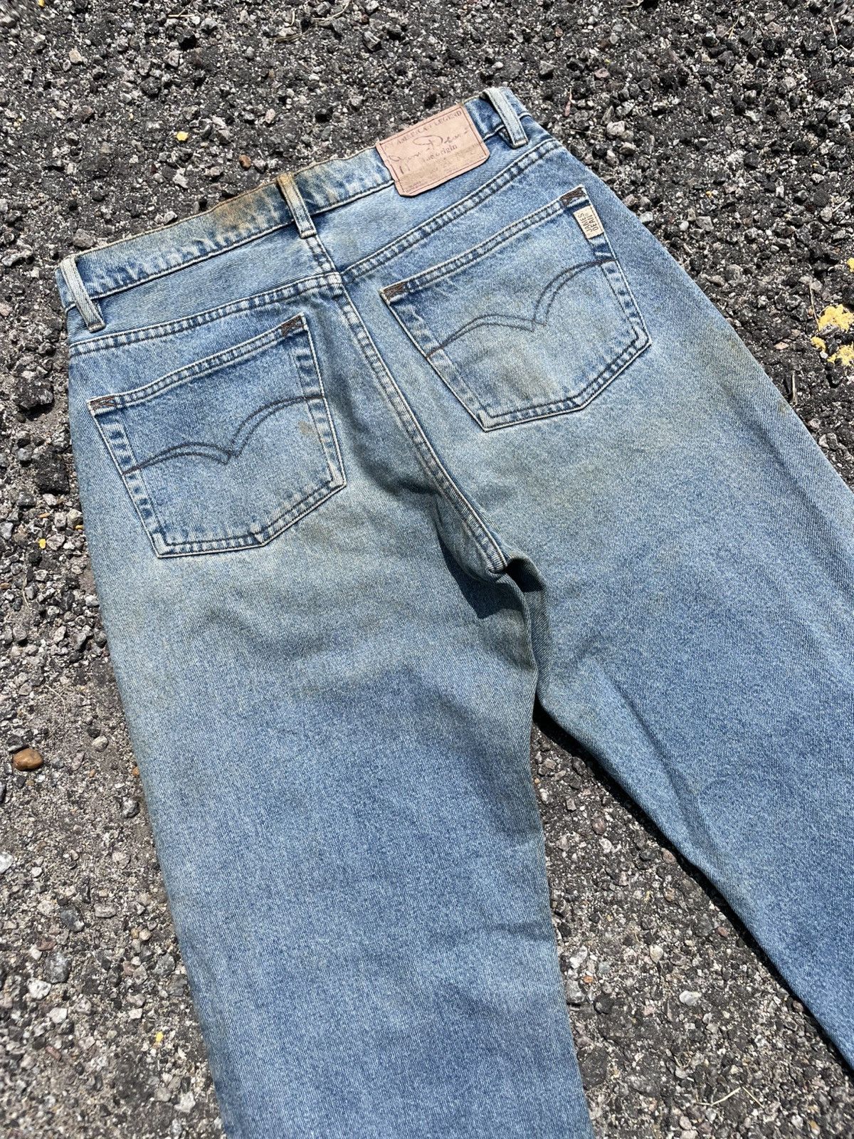 Vintage RARE🔥 Disstressed Denim James Dean Pants Size US 29 - 4 Thumbnail