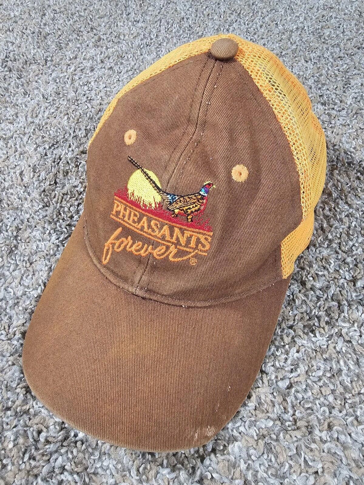 Designer Pheasants Forever Jager Trucker Hat Strapback Orange Brown Size ONE SIZE - 1 Thumbnail