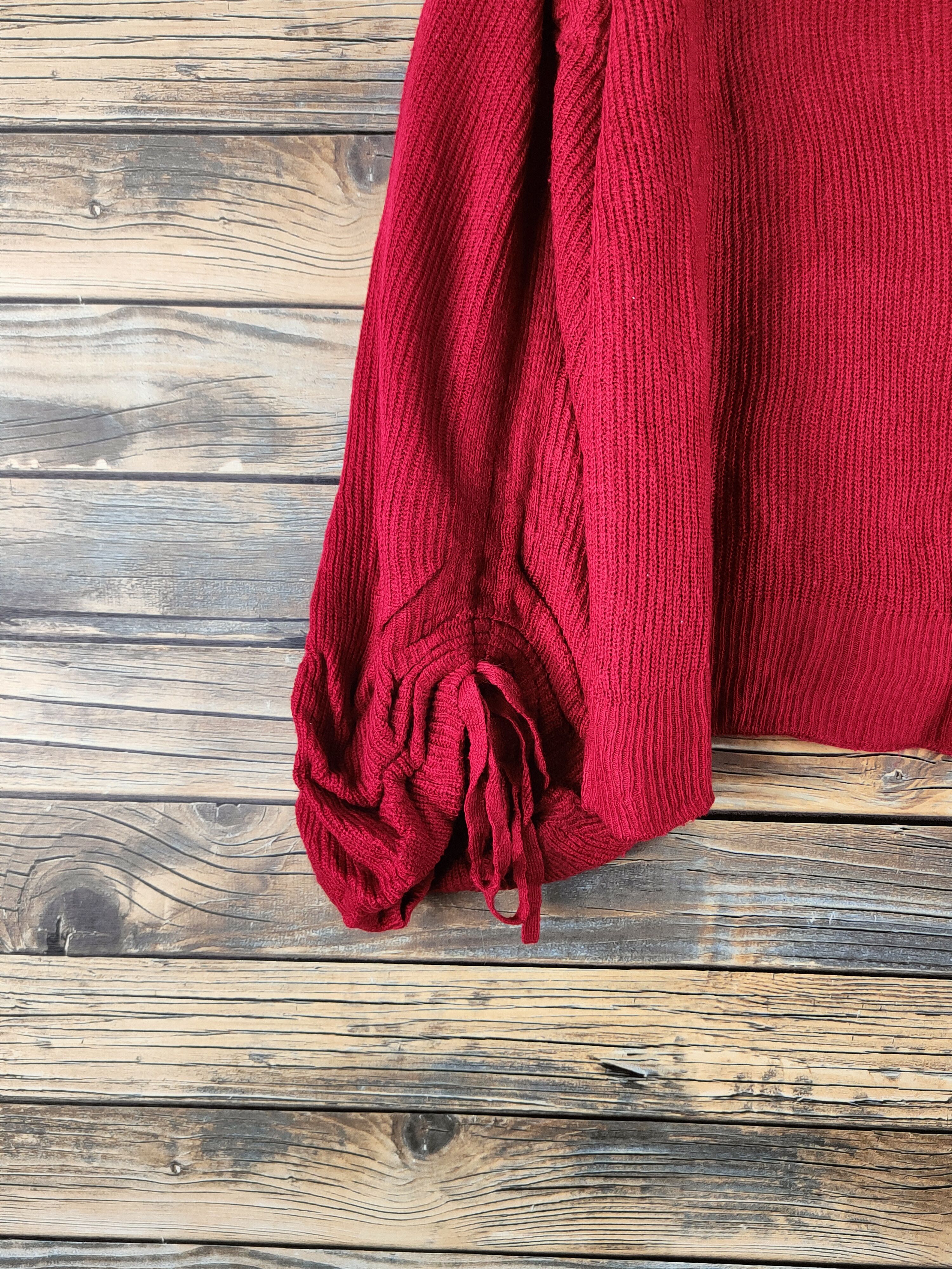 GU DL GU Red Knitwear Blouses #46-946 Size M / US 6-8 / IT 42-44 - 4 Thumbnail