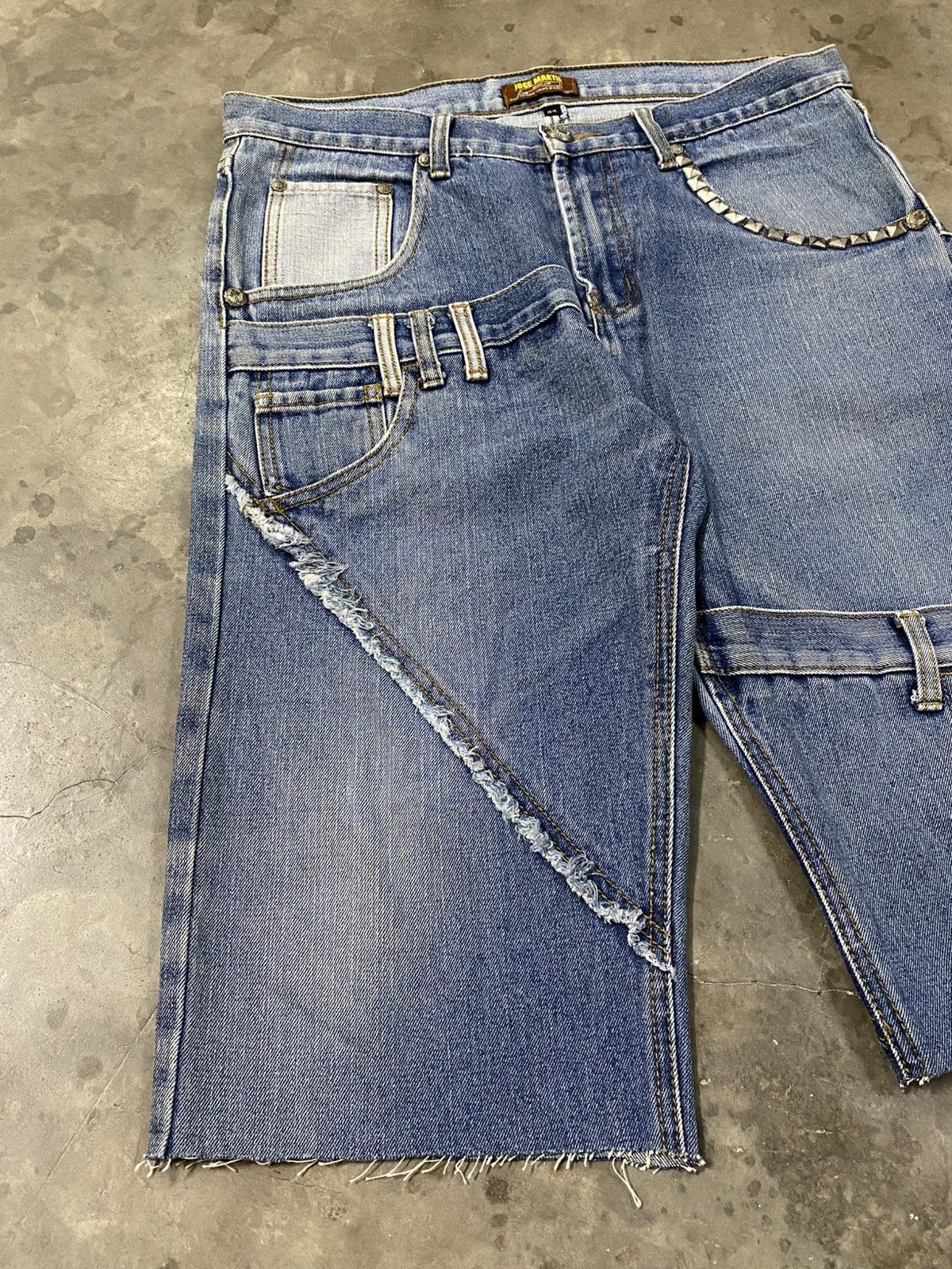 Craftsman × Designer × Vintage Vintage Joge Martin Craftsman Hand Made Denim Cropped @221 Size US 33 - 2 Thumbnail
