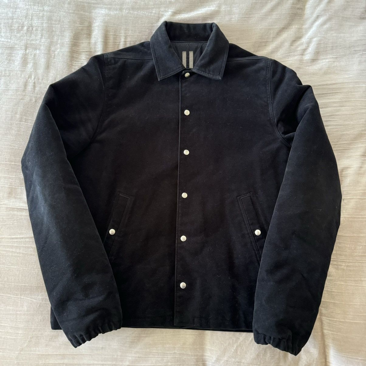 Rick Owens Drkshdw Rick Owen’s DRKSHDW Snap Front Suede Jacket Size US M / EU 48-50 / 2 - 1 Thumbnail