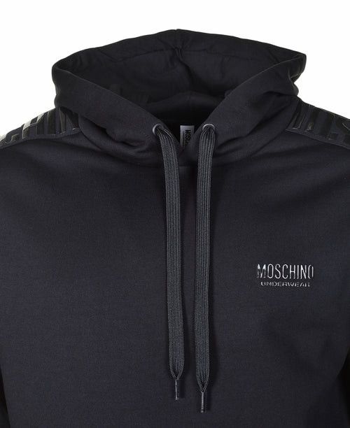 Moschino o1y0225 Logo Hoodie in Black Size US S / EU 44-46 / 1 - 2 Thumbnail