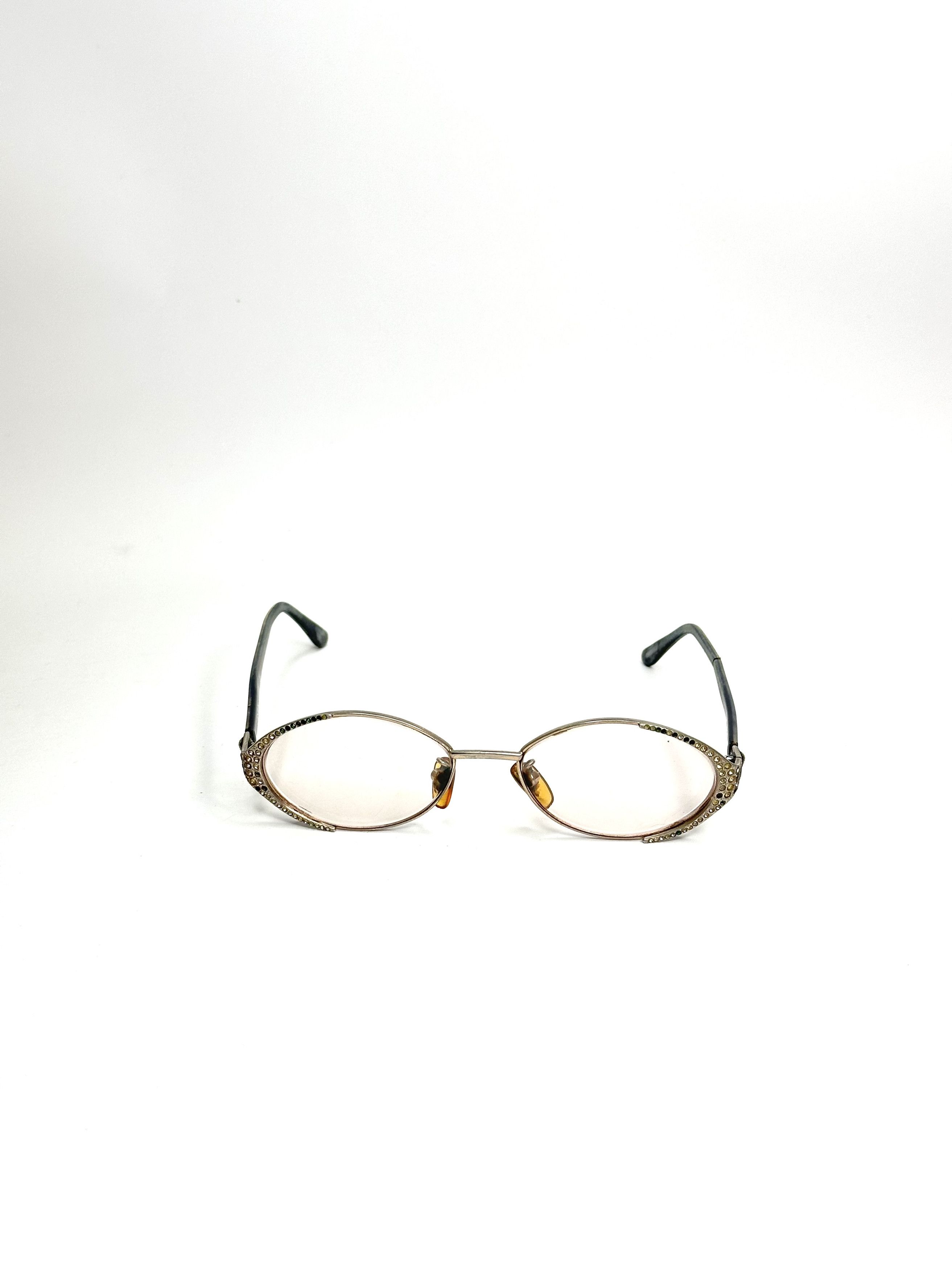 Versace Versace Swarovski Medusa Rhinestone Slim Vintage Glasses Size ONE SIZE - 3 Thumbnail