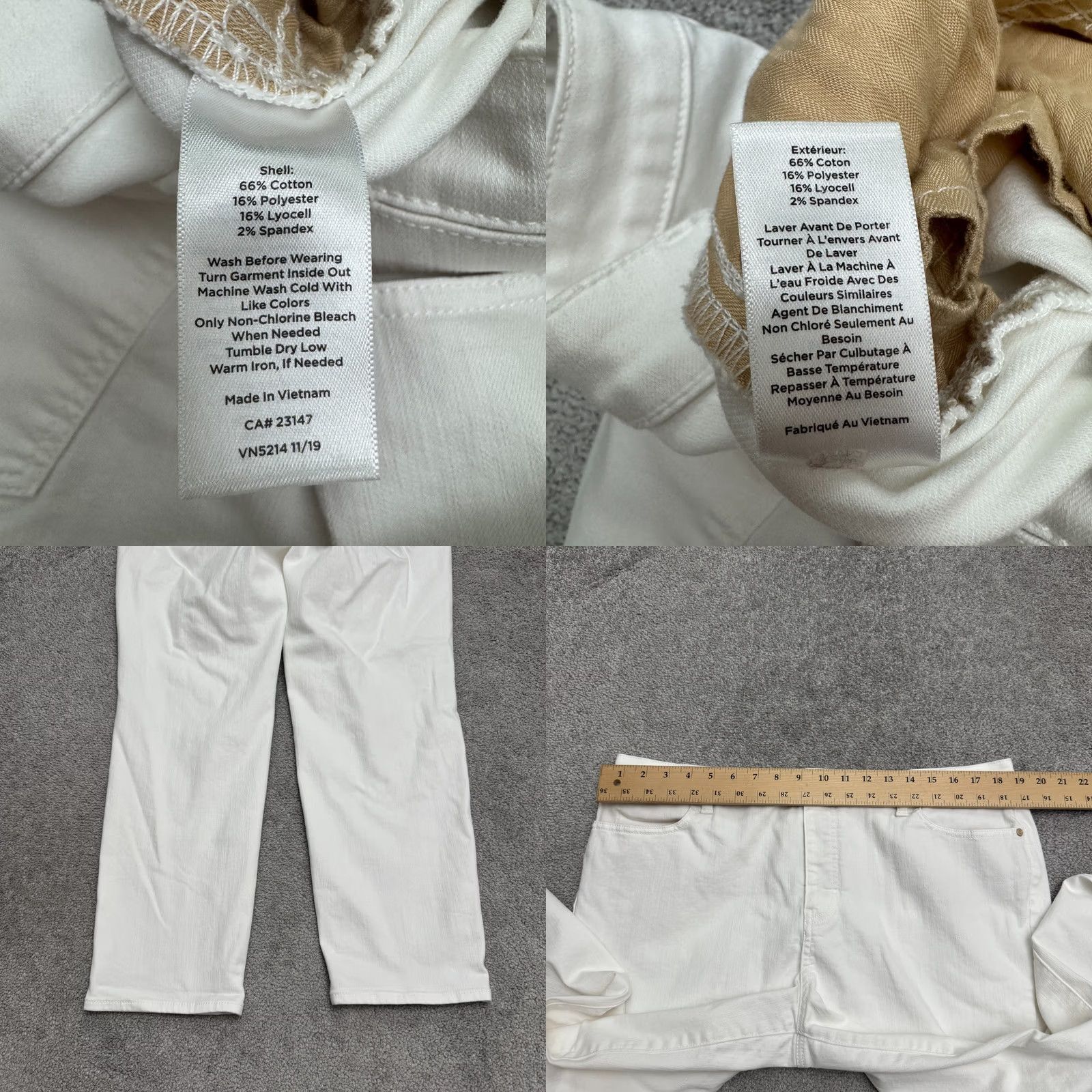 Talbots Talbots Flawless Slim Ankle Denim Jeans Womens 16 White Mid Rise Casual Stretch Shirt? Size 38" / US 16 / IT 52 - 8 Thumbnail