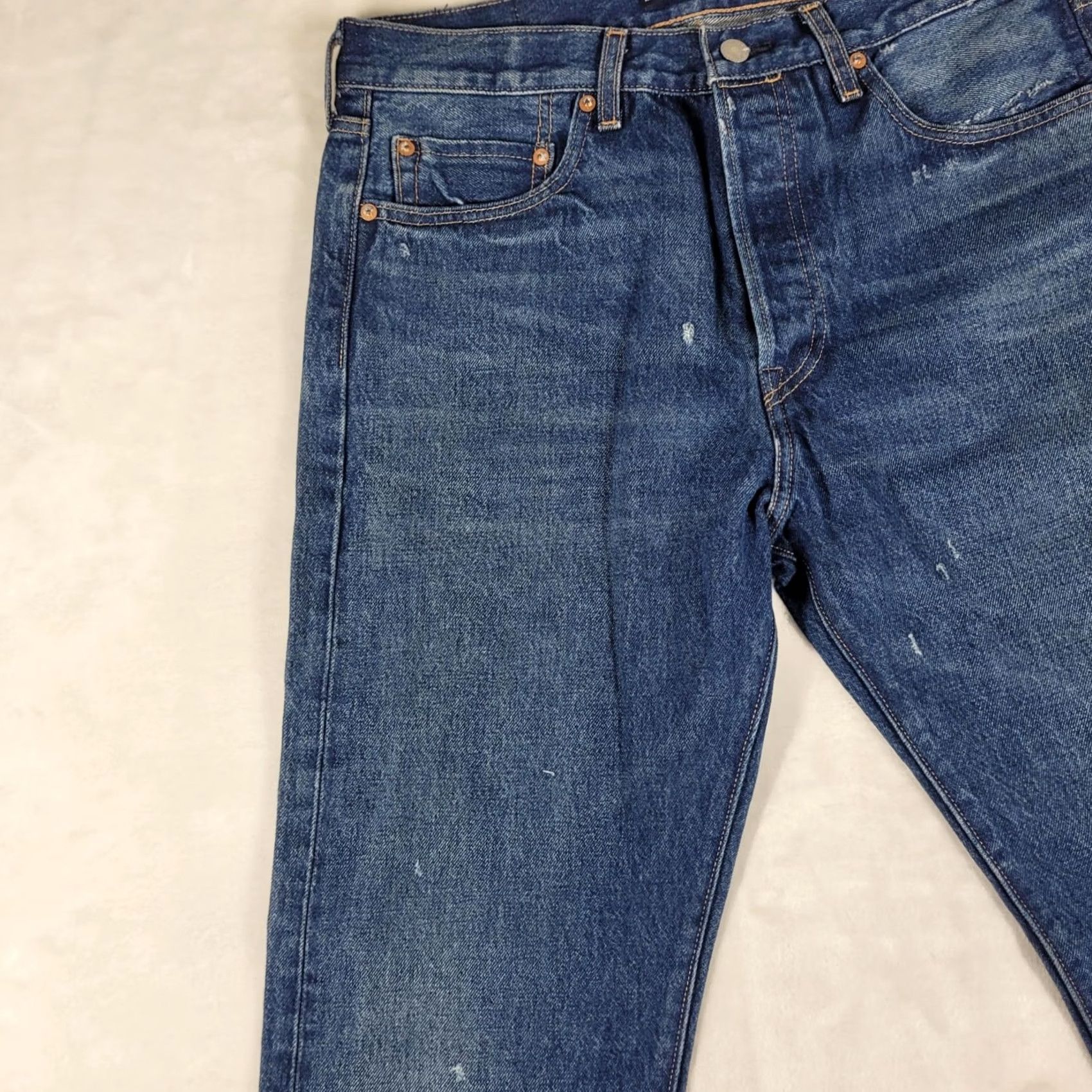 Levi's Levi's Made & Crafted 501 Jeans Men's 32x32 Blue Selvedge Denim LMC Straight Sample Size US 32 / EU 48 - 6 Thumbnail