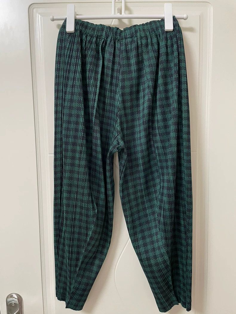 Issey Miyake Issey Miyake size:1 Green checkered pants Size 42" / US 20 - 2 Thumbnail