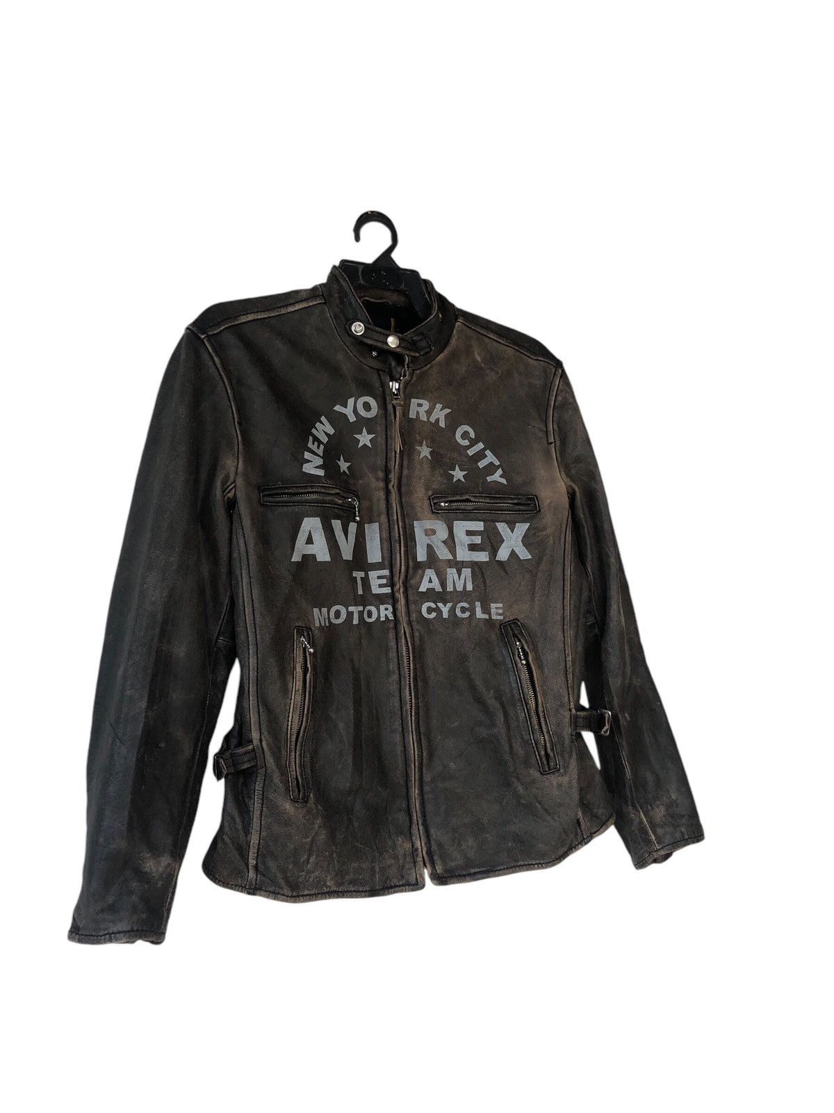 Avirex VINTAGE AVIREX LEATHER MOTORCYCLE BIKERS RACER JACKET Size US L / EU 52-54 / 3 - 5 Thumbnail