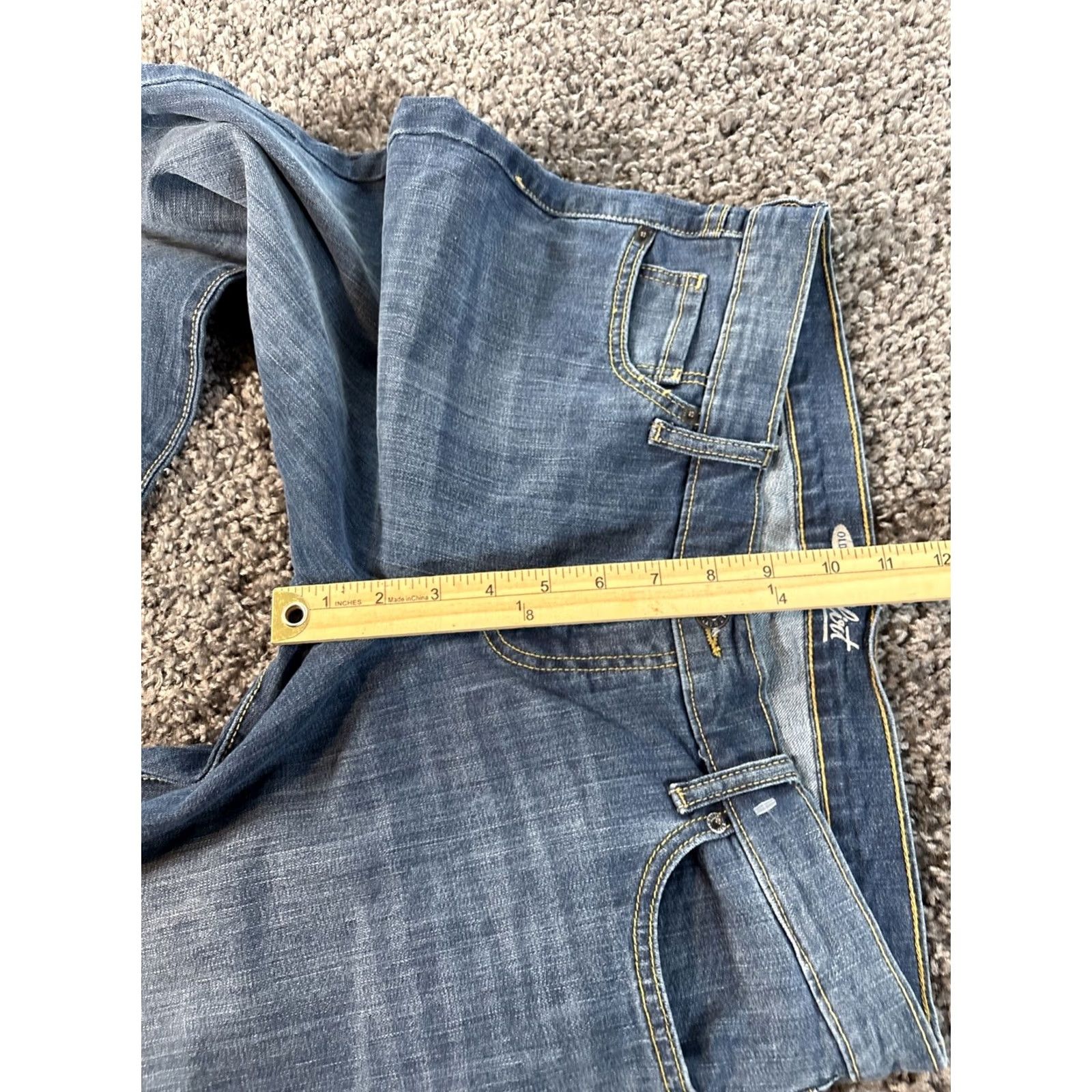 Old Navy VINTAGE Old Navy Jeans Bootcut Womens 32x29 Blue Medium Wash Distressed Flirt Y2K Size 24" / US 00 / IT 34 - 5 Thumbnail
