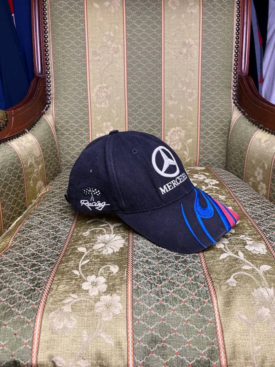 Mercedes-Benz Vintage Mercedes Benz Flames Y2K Cap Os Size ONE SIZE - 3 Thumbnail