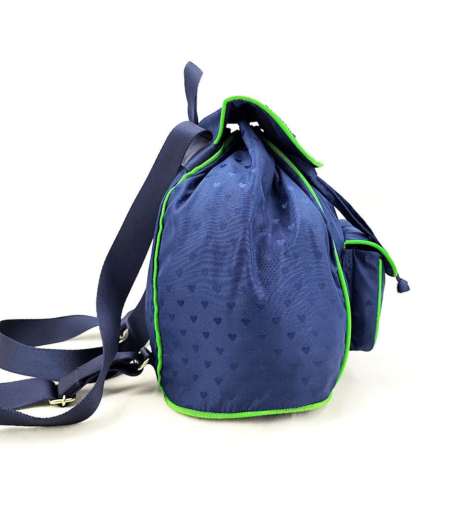 Moschino MOSCHINO love blue mini backpack with green piping Size ONE SIZE - 11 Thumbnail