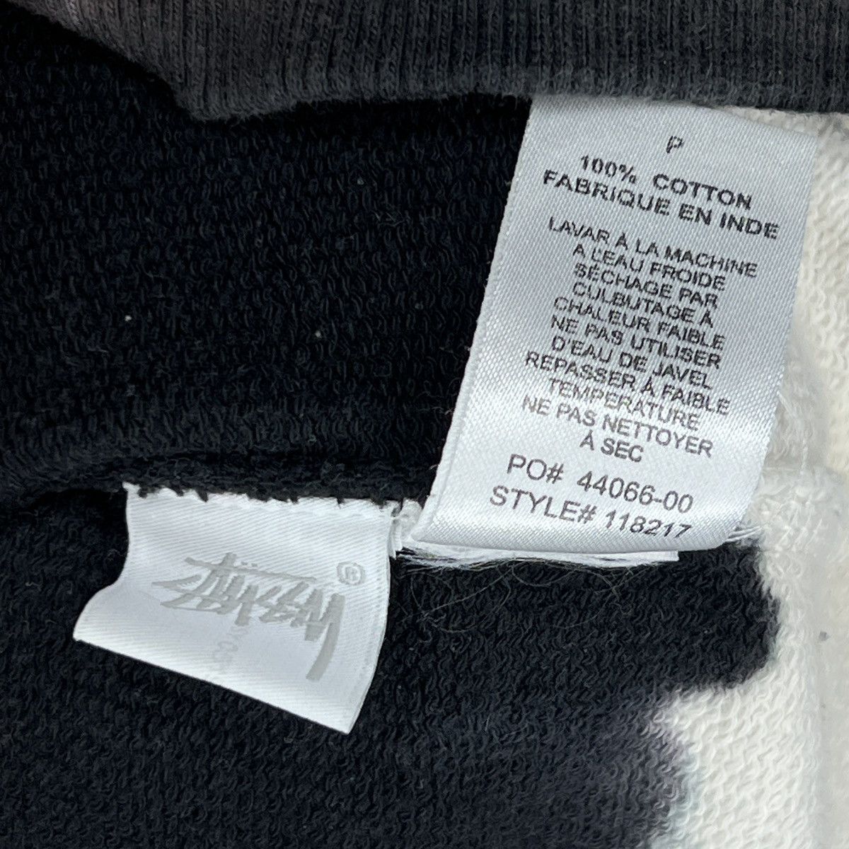 Designer Stussy Sweatshirt Crewneck Painted Black White Logo Size US M / EU 48-50 / 2 - 7 Thumbnail