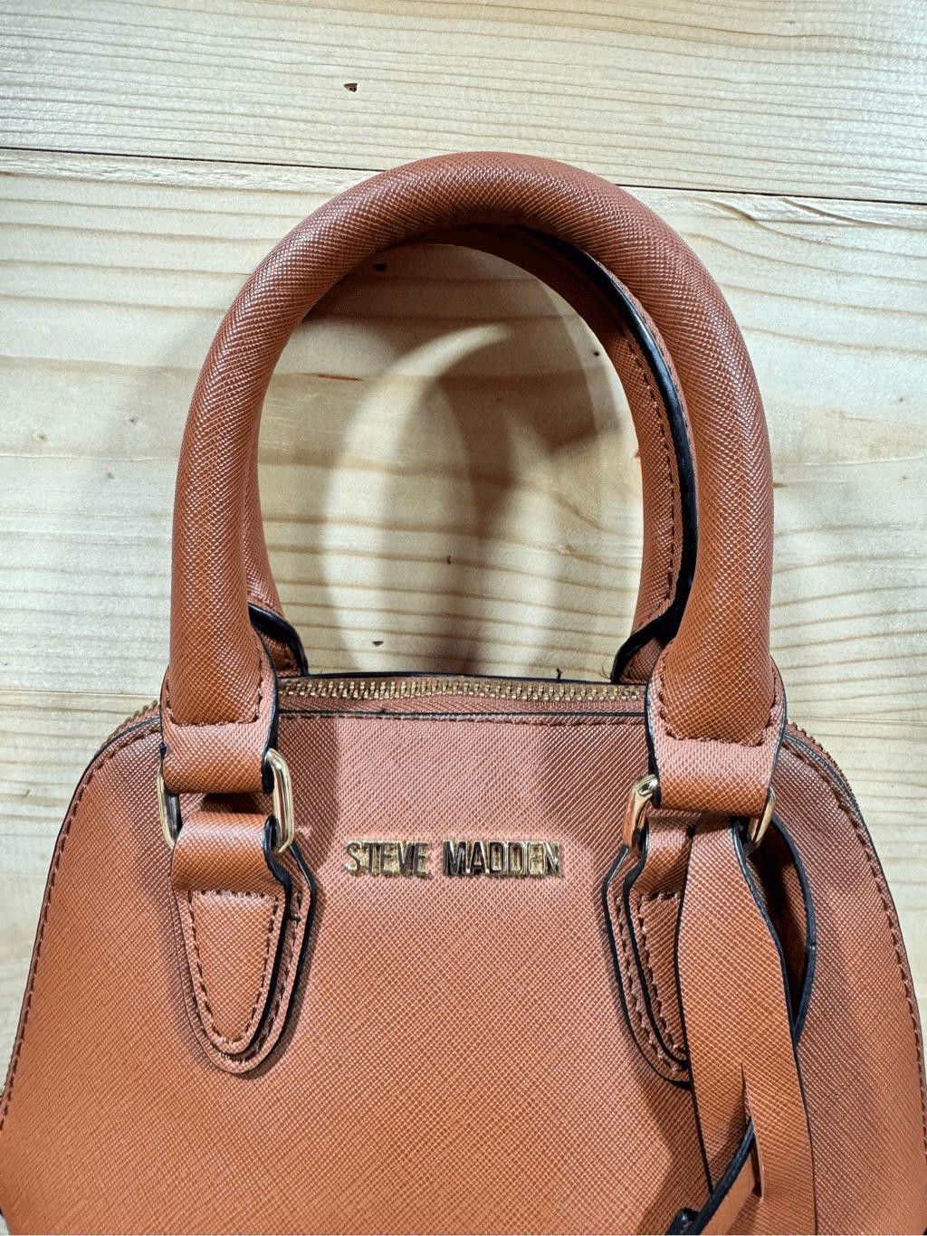 Steve Madden Steve Madden Cognac Faith Saffiano Small Satchel Brown Mini Size ONE SIZE - 2 Thumbnail