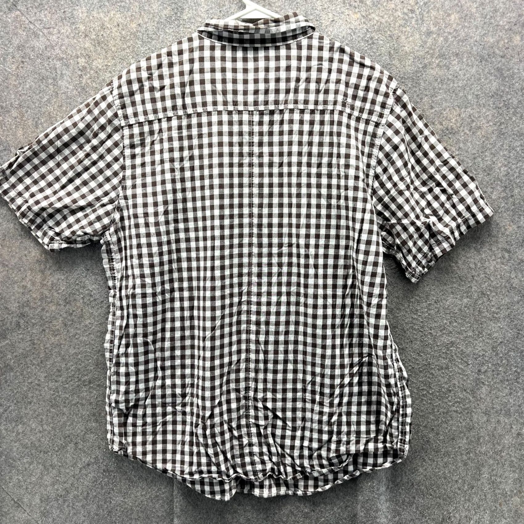 Vintage LRG Shirt Mens XL Brown White Gingham Checkered Button-Down Cotton Patch Casual Size US XL / EU 56 / 4 - 2 Thumbnail