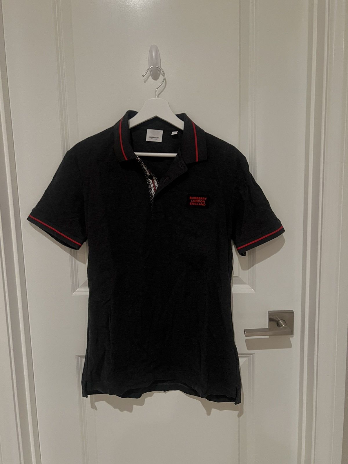 Burberry Burberry Grenford Polo Charcoal Grey Size US M / EU 48-50 / 2 - 1 Thumbnail