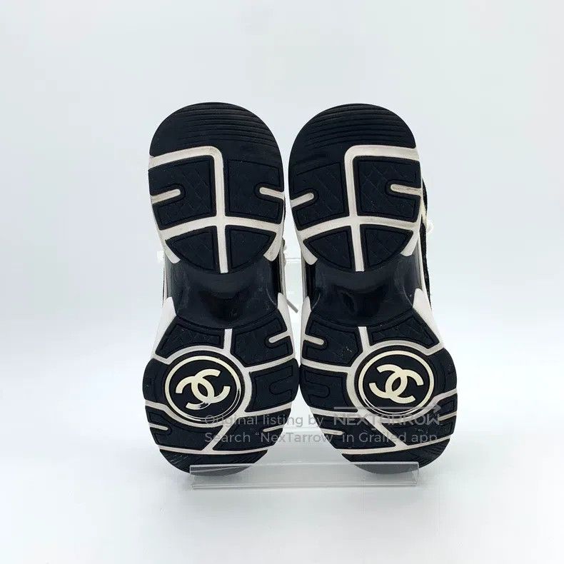 Chanel Chanel Colour-blocked logo printed full-print lace-with ca Size US 4.5 / IT 34.5 - 5 Thumbnail