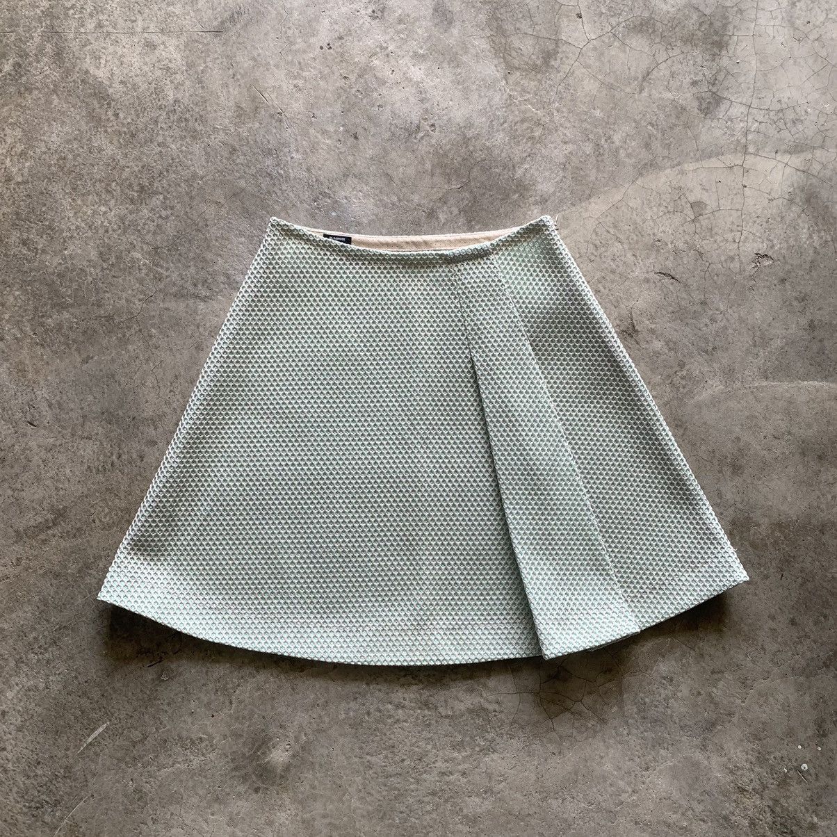 Jil Sander Jil Sander Navy Mint Mesh A-Line Mini Skirt 32 Made in Italy Size 28" / US 6 / IT 42 - 1 Thumbnail