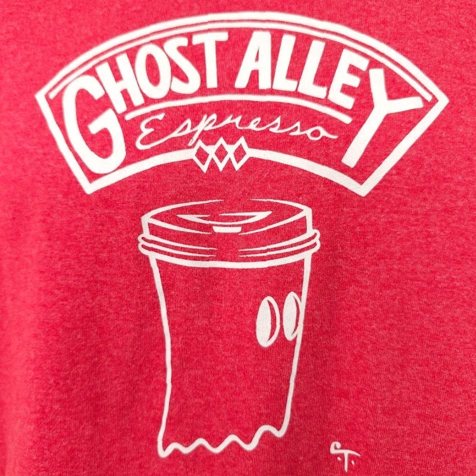 Port & Company Ghost Alley Espresso T Shirt Mens Size M Red Seattle Pike Place Coffee Port & Company Shirt Size US M / EU 48-50 / 2 - 3 Thumbnail