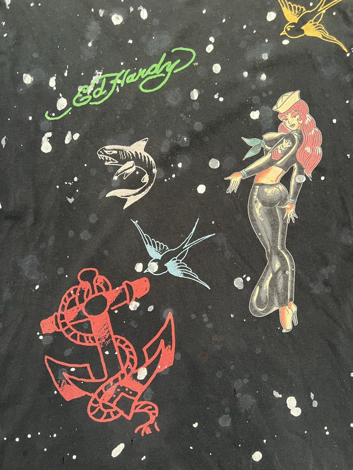 Ed Hardy × Vintage Ed Hardy 2000s Vintage Black Long Sleeve (Size L) Size US L / EU 52-54 / 3 - 4 Thumbnail