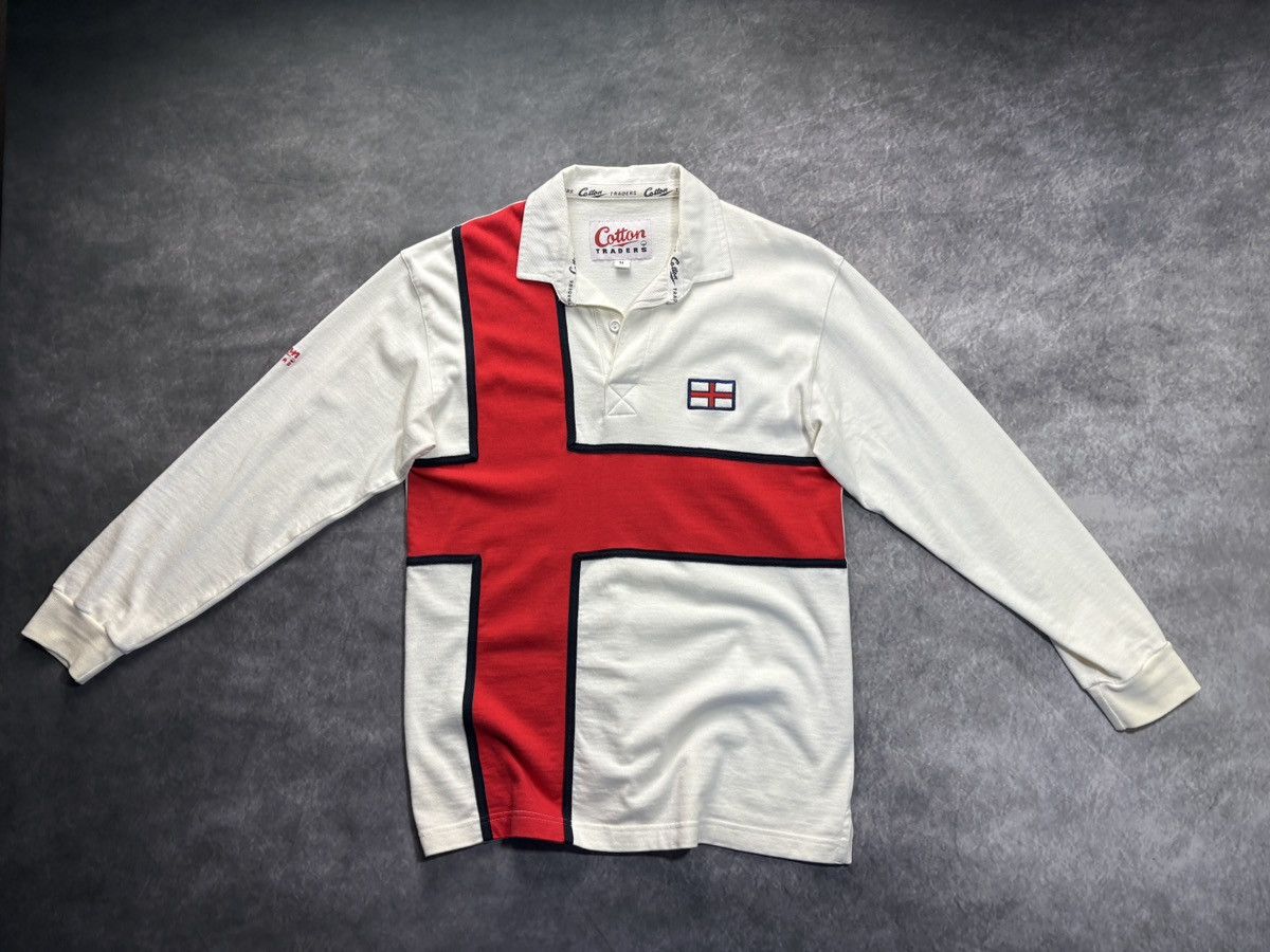 Cotton Traders Vintage England Rugby Shirt St. George Cross Union Jack Flag Size US M / EU 48-50 / 2 - 11 Thumbnail
