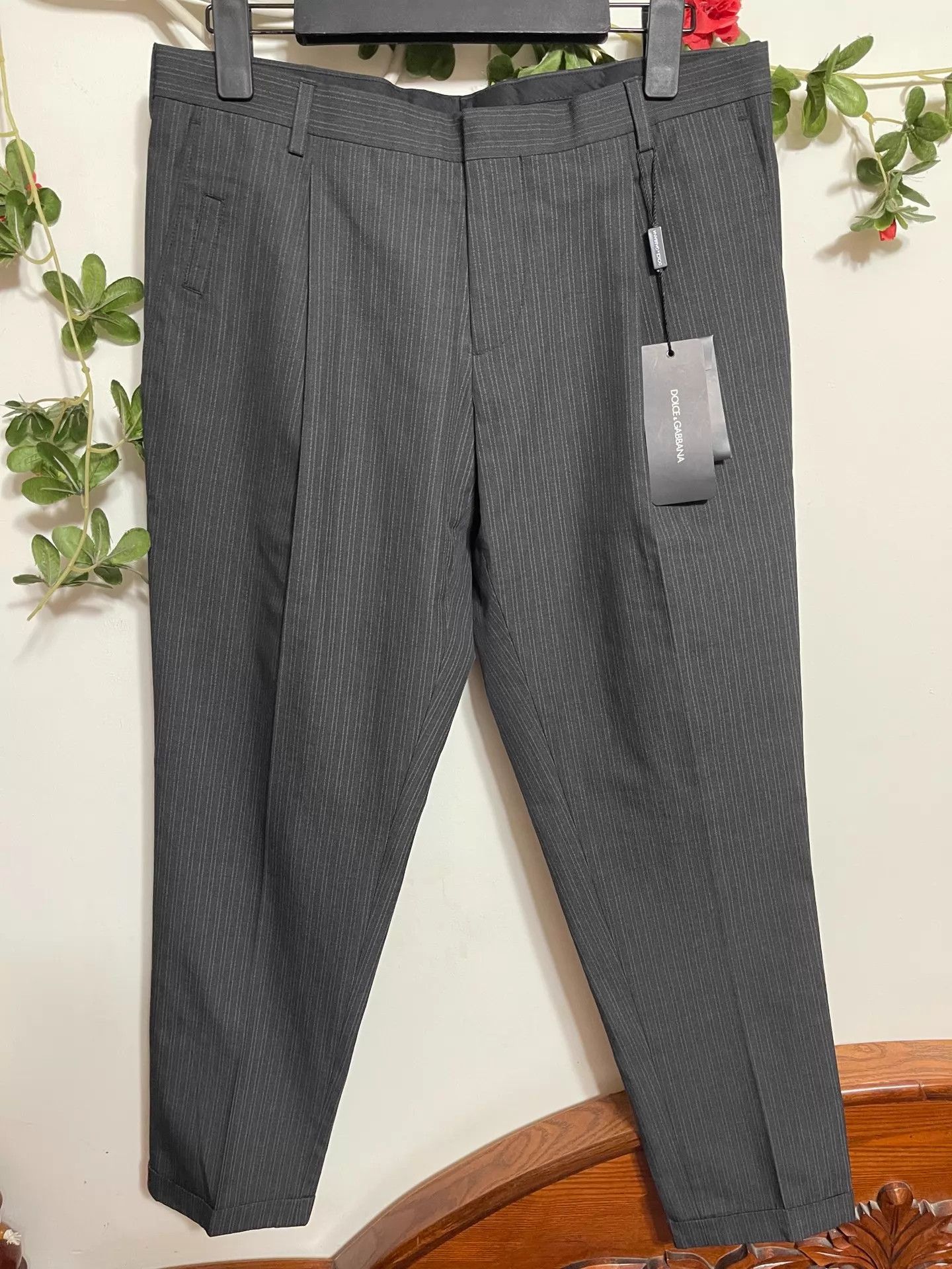 Dolce & Gabbana Dolce&Gabbana Slim Fit Wool Blend Trousers 44 Size US 44 / EU 60 - 1 Thumbnail