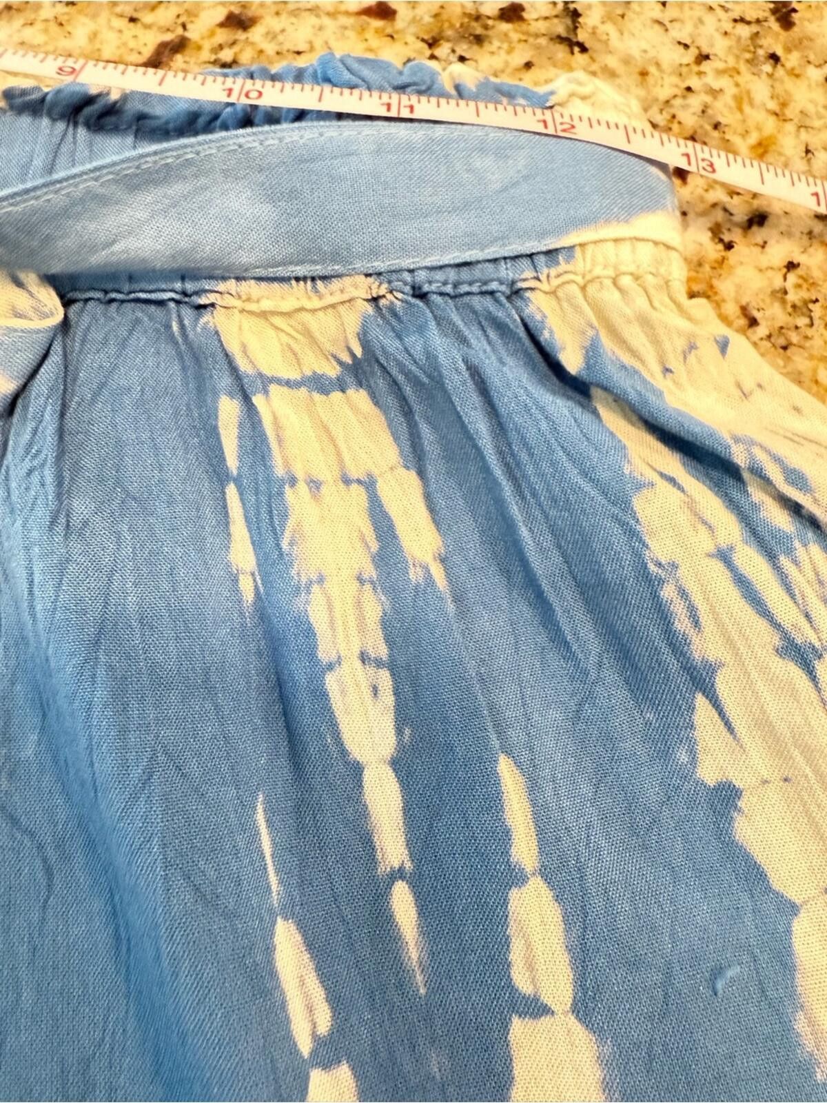 Other Sacred Threads boho tie dye ruffled shorts blue white OS Size 30" / US 8 / IT 44 - 9 Thumbnail