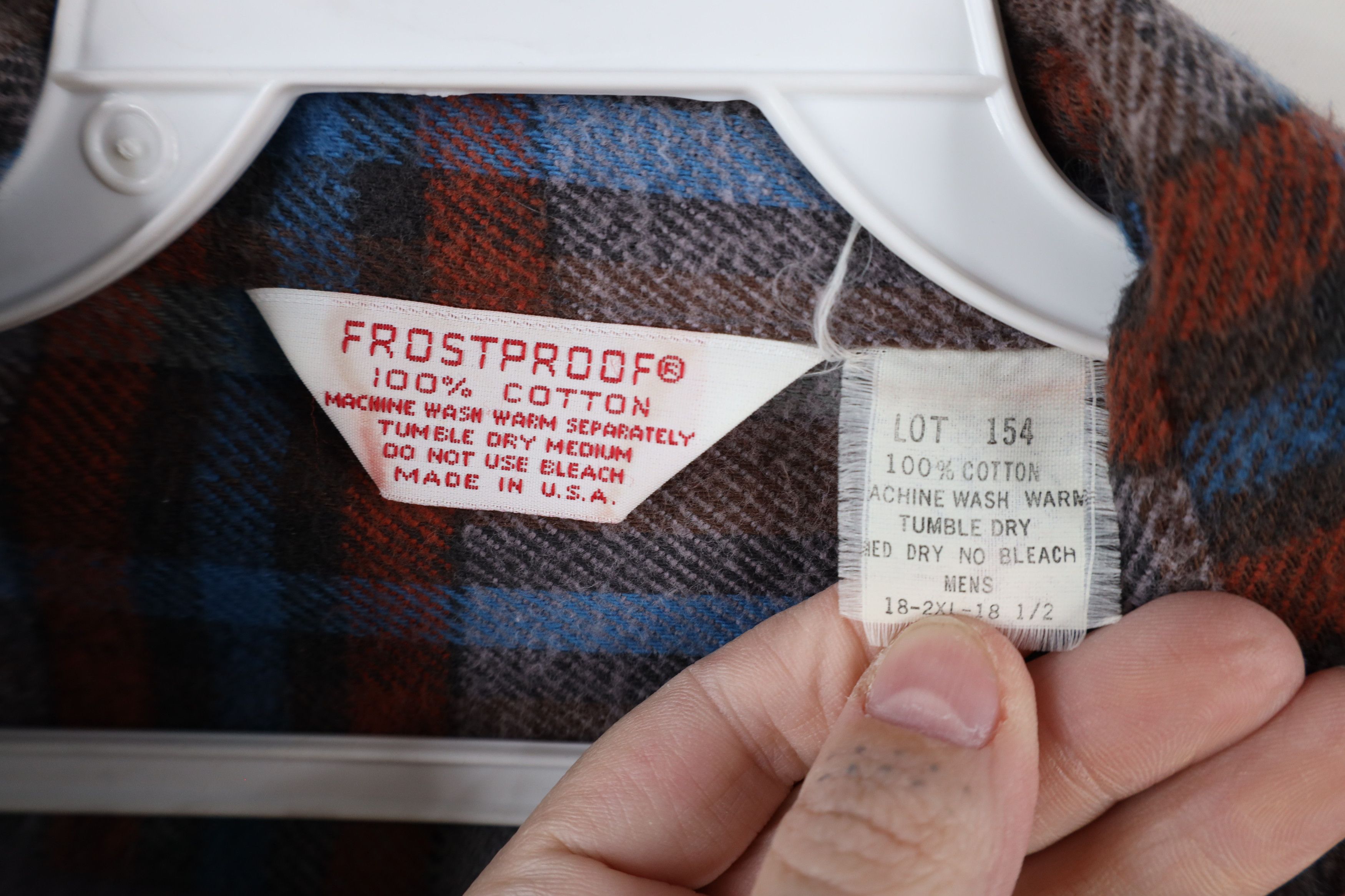 Vintage Vintage 70s Streetwear Heavyweight Flannel Button Shirt USA Size US XXL / EU 58 / 5 - 9 Thumbnail