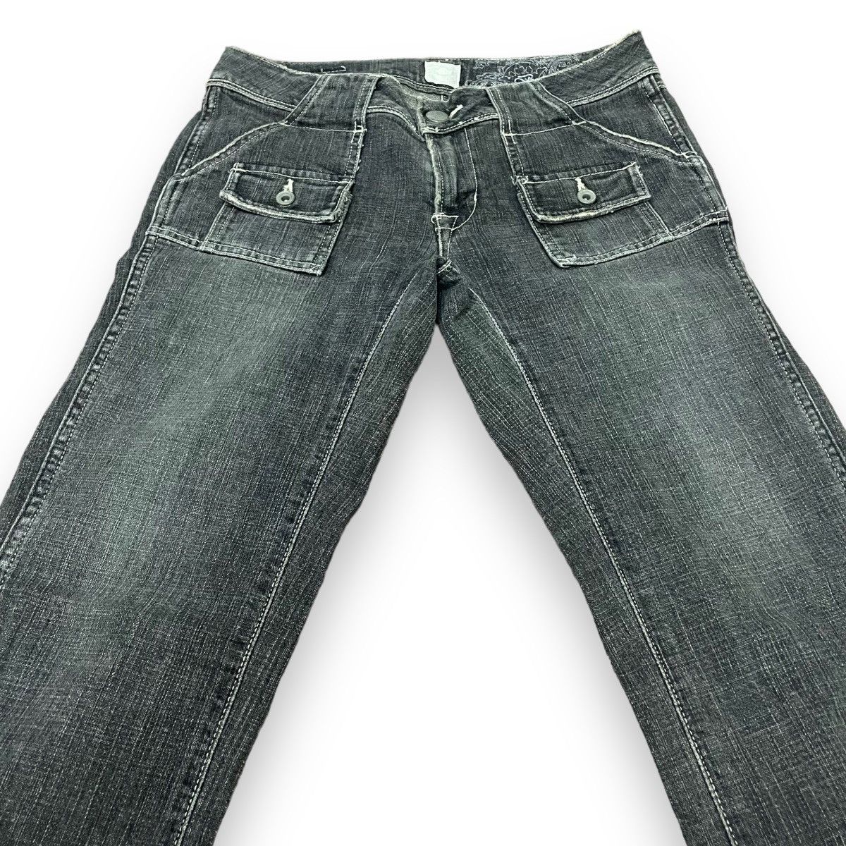20471120 × Hysteric Glamour × Japanese Brand 🇯🇵 VINTAGE BRAPPERS BUSH FLARE PANTS Size 28" / US 6 / IT 42 - 3 Thumbnail