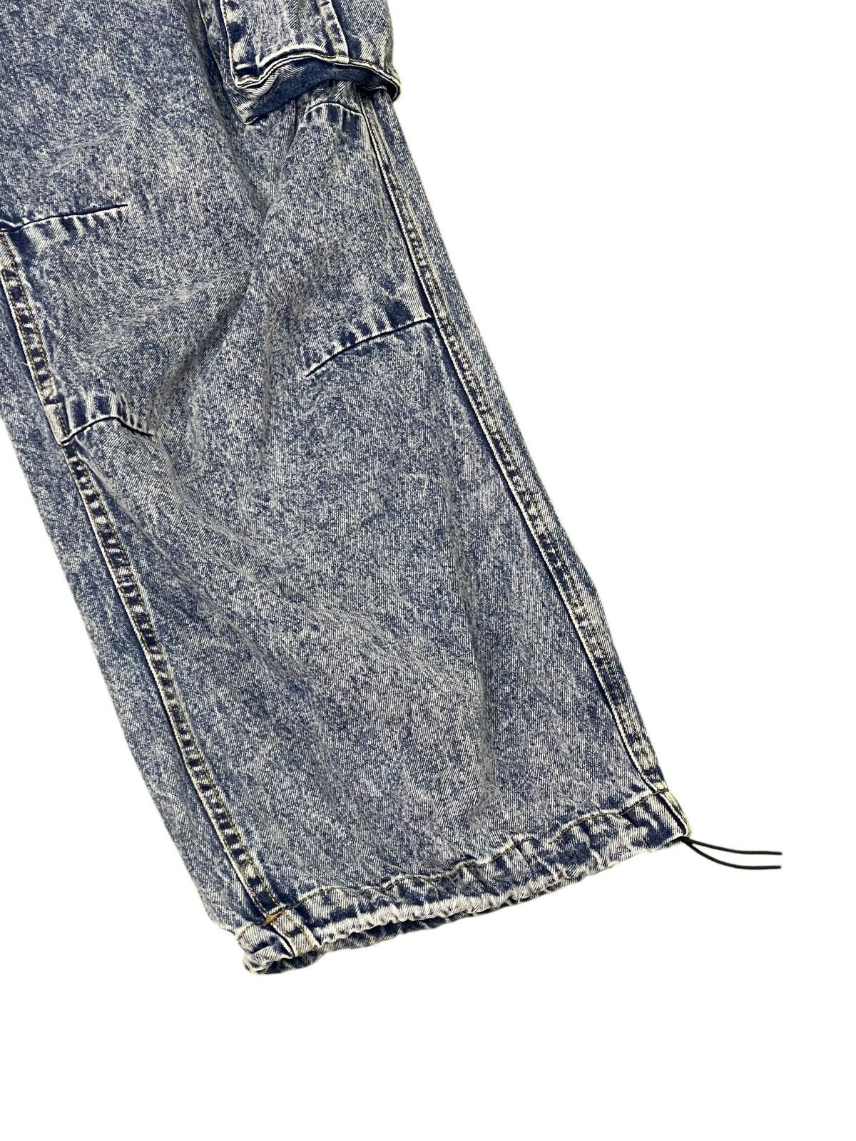 Japanese Brand Wide Cargo Jeans Jungle Storm Faded Blue 1🟦0 Size US 33 - 3 Thumbnail