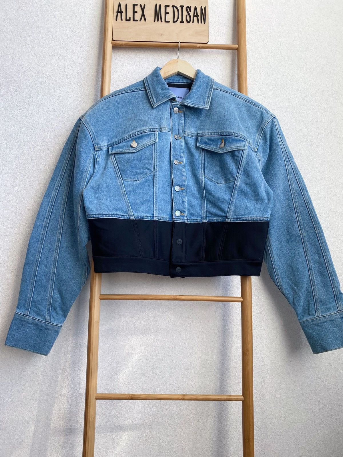 H&M × Mugler × Thierry Mugler Mugler x H&M Denim Jacket Size L Size US L / EU 52-54 / 3 - 12 Thumbnail
