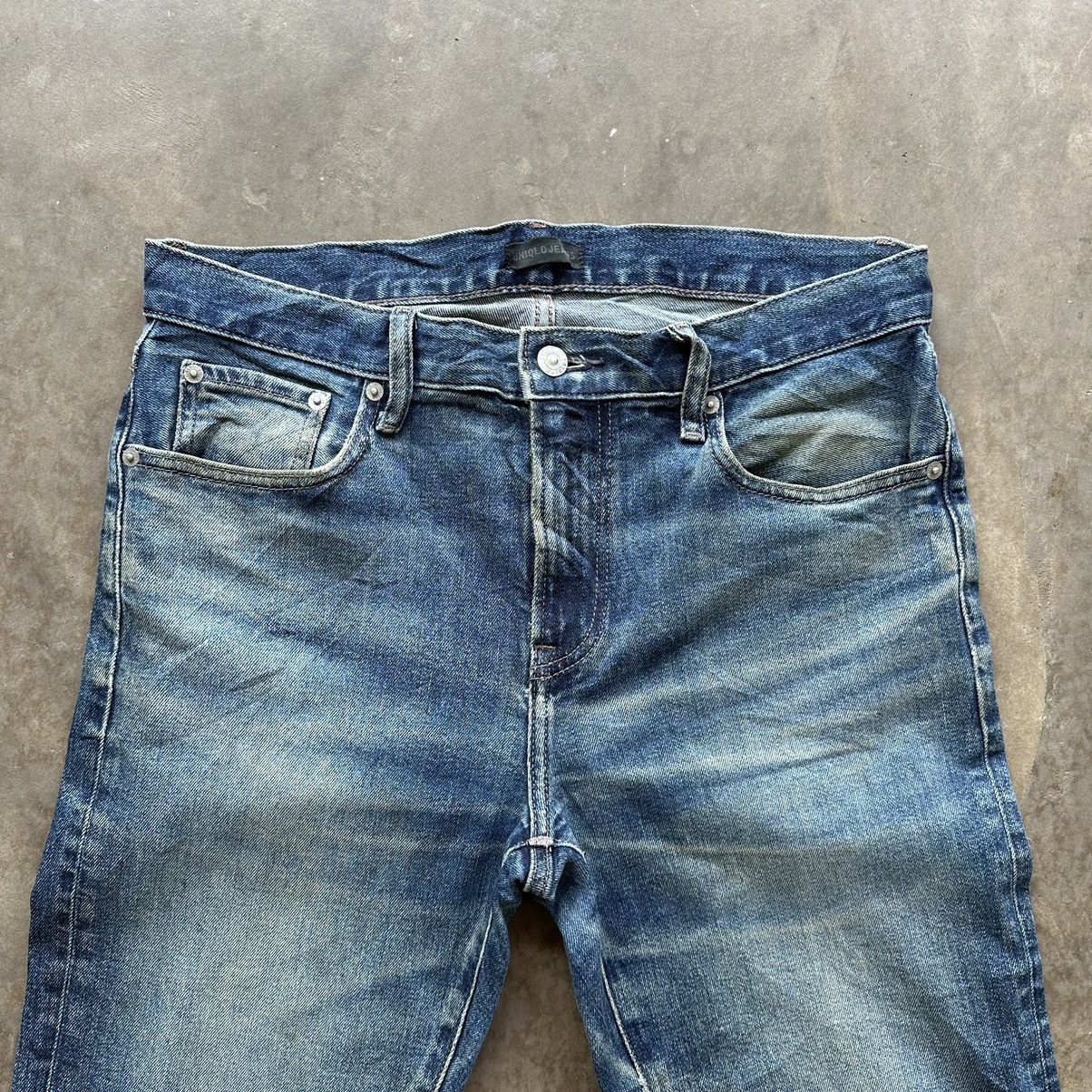 Japanese Brand × Jean × Vintage Vintage Japanese Faded Distressed Denim Jean Pant W33 Size US 33 - 3 Thumbnail