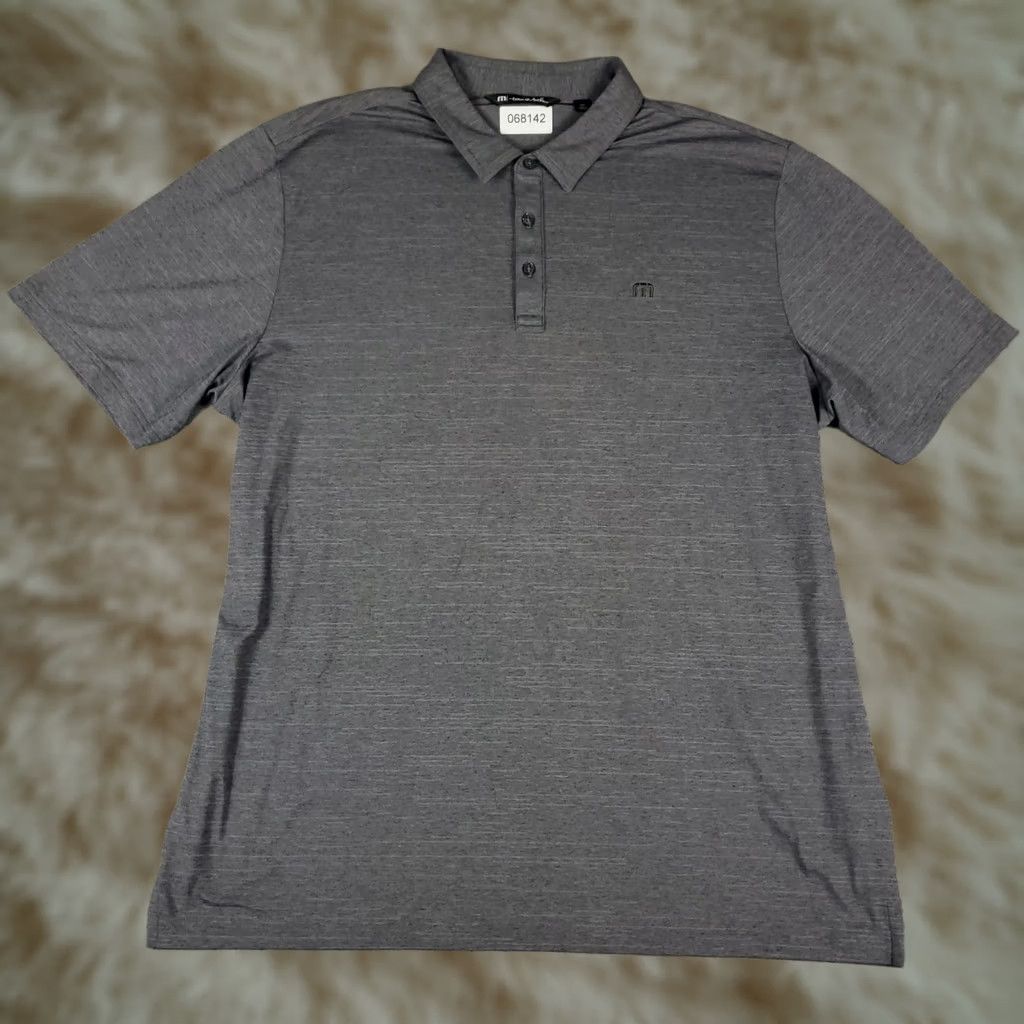TravisMathew Travis Mathew Gray Polo Shirt Men Size 2XL Cotton Blend Regular Fit Size US XXL / EU 58 / 5 - 1 Thumbnail