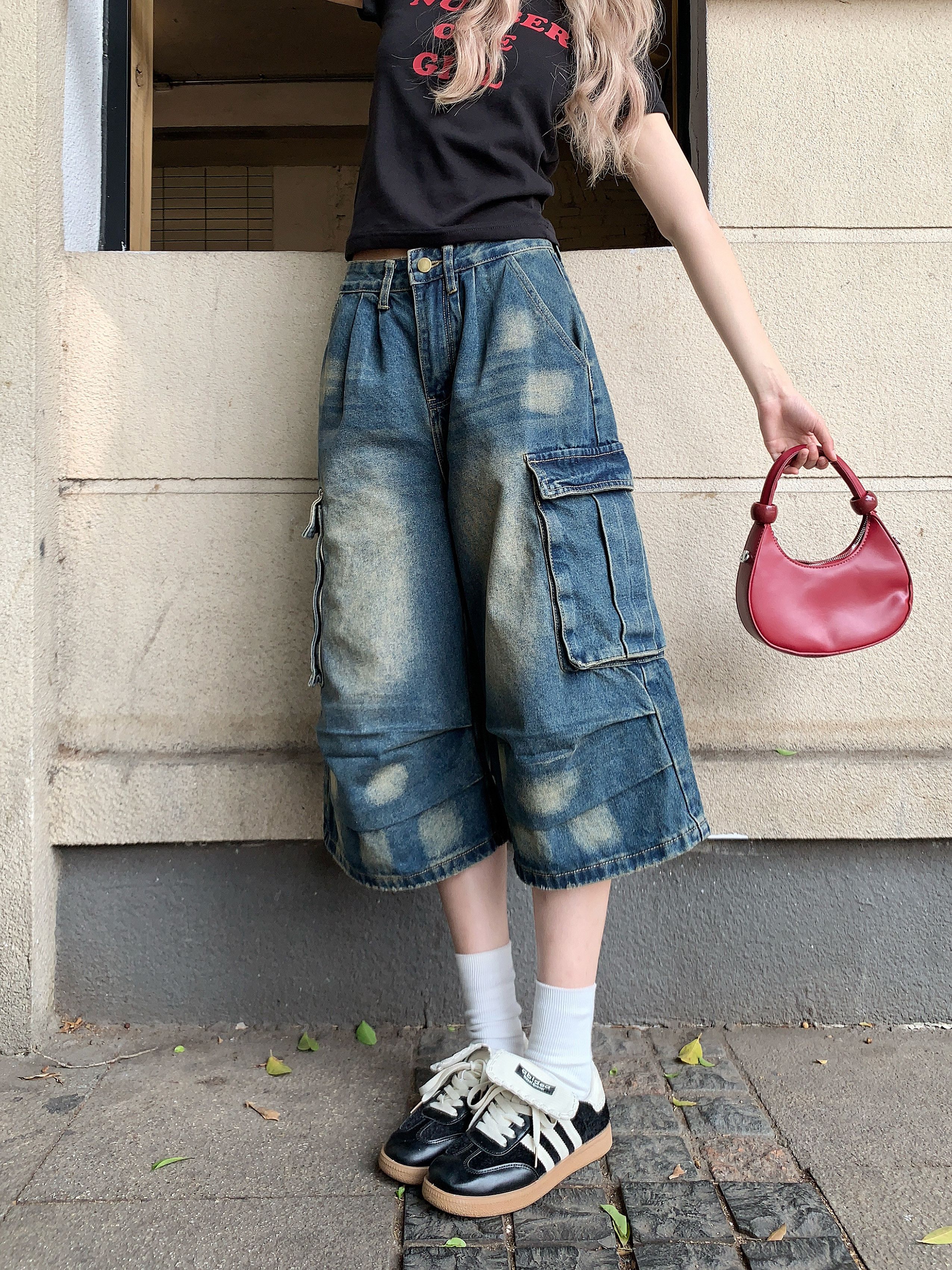 Japanese Brand × Vintage Vintage multi-pocket jeans men's wide leg casual pants Size 28" / US 6 / IT 42 - 1 Thumbnail