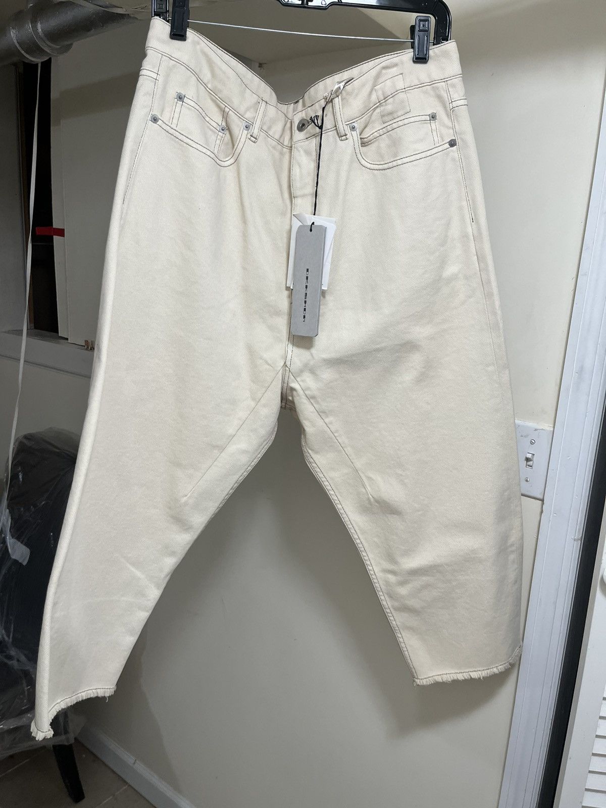 Rick Owens Drkshdw Rick Owens DarkShadow Collapse Cut Cropped Pant Sz 34 Size US 34 / EU 50 - 5 Thumbnail