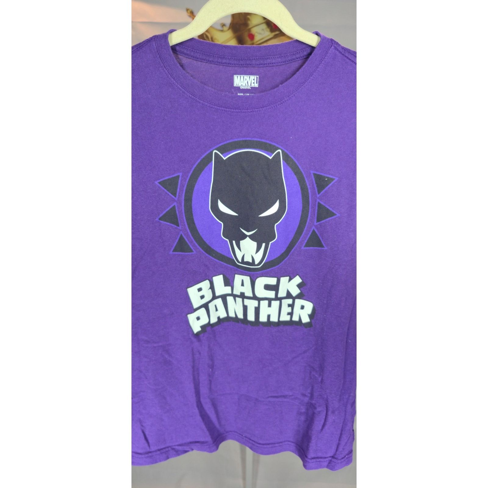 Marvel Comics Marvel Black Panther Purple Graphic T-Shirt Size Medium Size M / US 6-8 / IT 42-44 - 6 Thumbnail