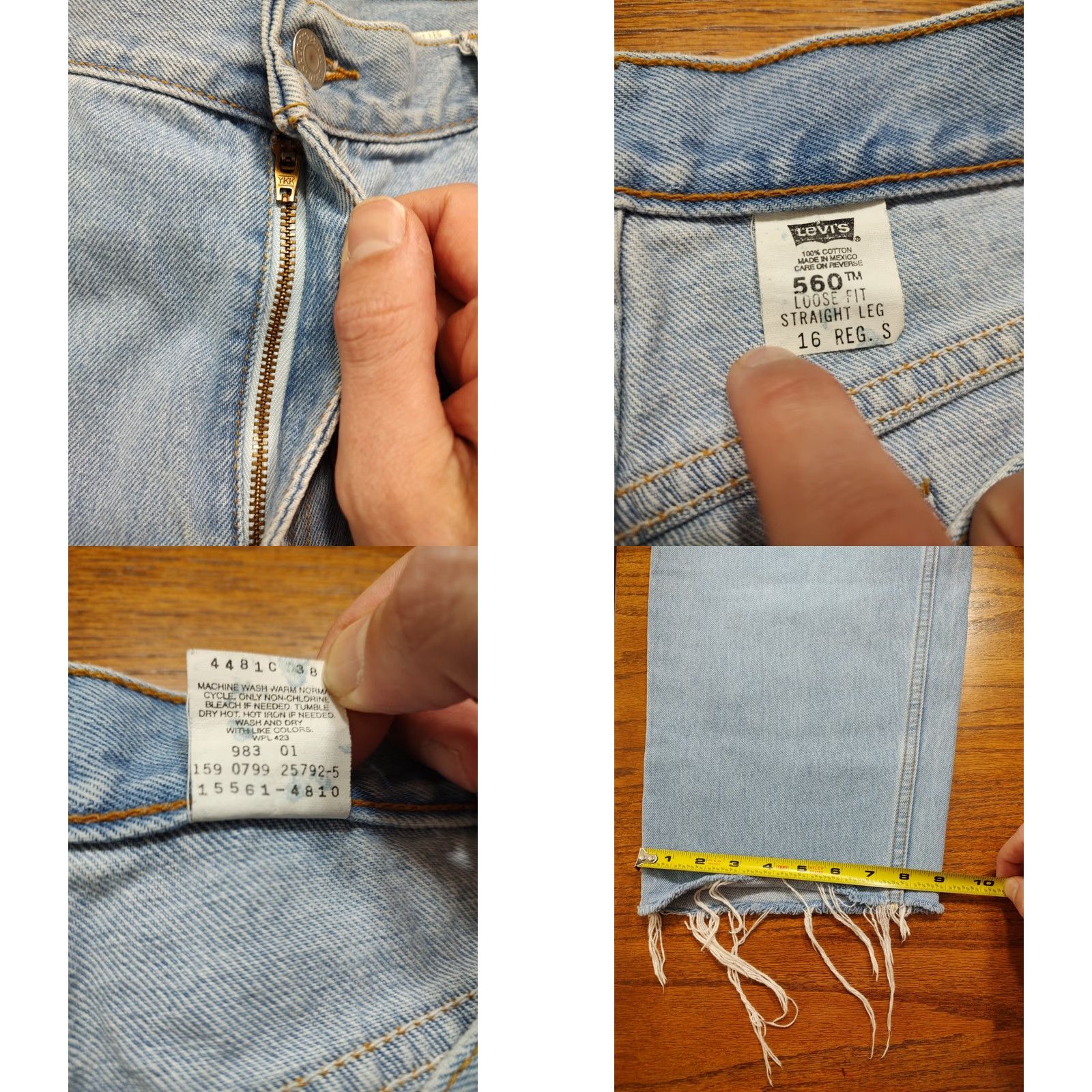 Levi's VINTAGE Levi's 560 Jeans Women 16 25 Cropped High Waist 90s Mom Loose Fit Denim Blue Jeans Womens Size 24" / US 00 / IT 34 - 8 Thumbnail