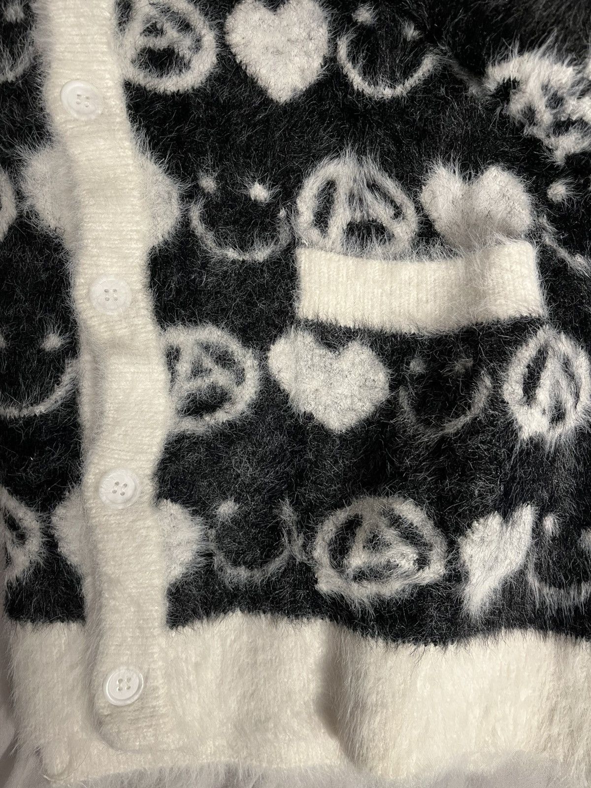 Absent Absent smile mohair cardigan black Size US L / EU 52-54 / 3 - 4 Thumbnail