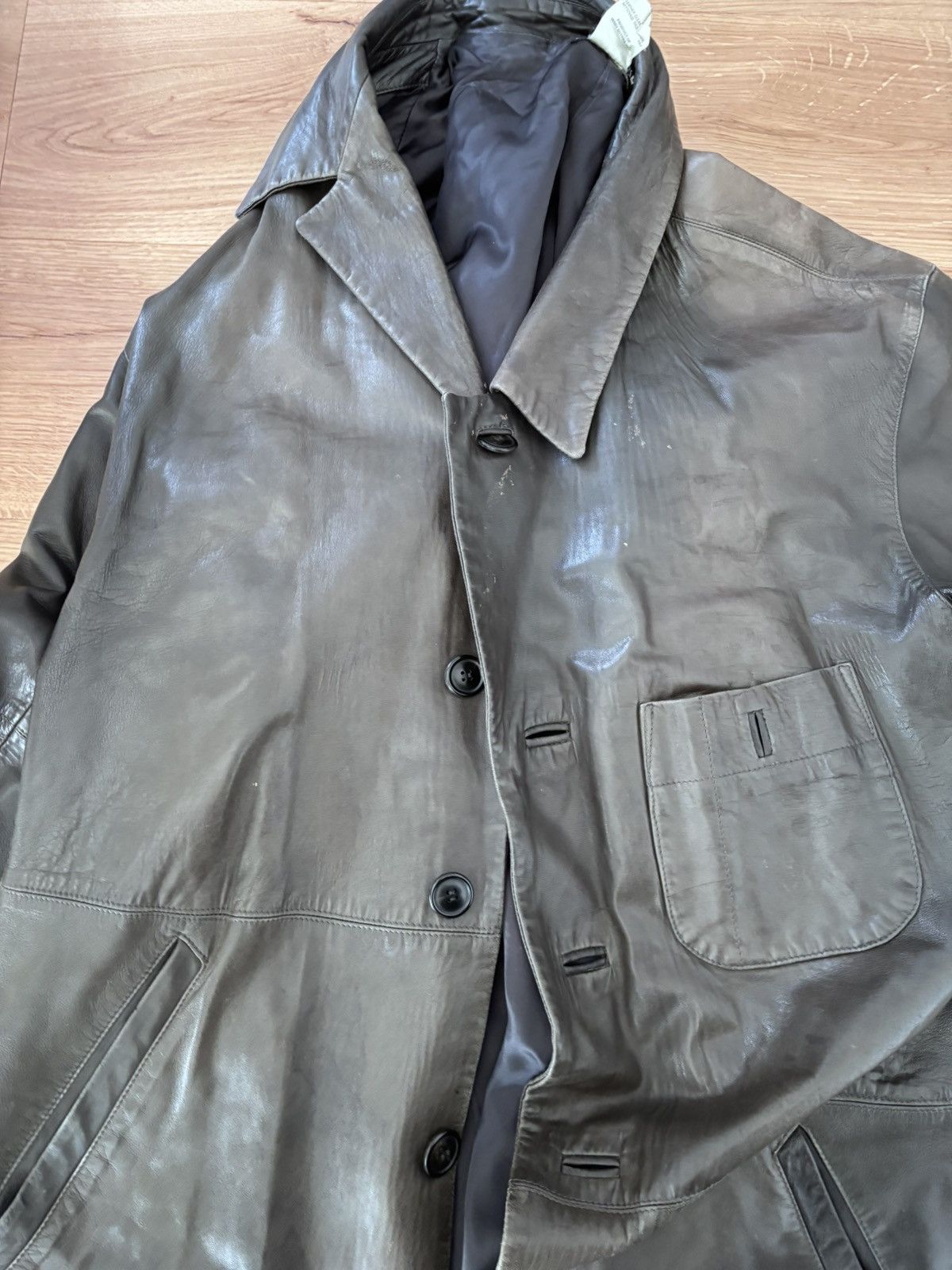 Issey Miyake Archive Issey Miyake Leather Coat Size US L / EU 52-54 / 3 - 2 Thumbnail