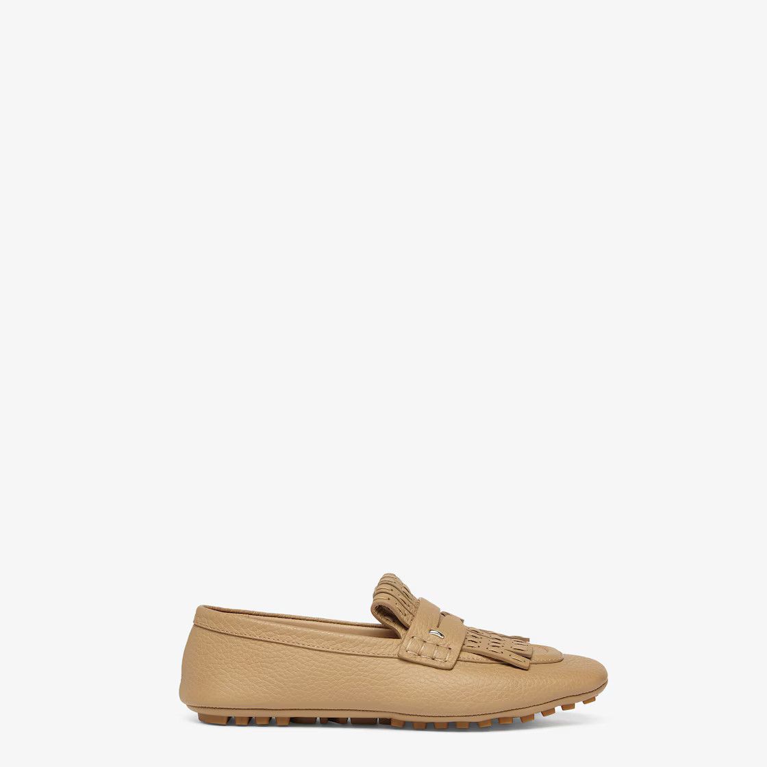 Fendi o1B3y1r0426 Selleria Driving Loafers in Beige Size US 8 / IT 38 - 1 Thumbnail