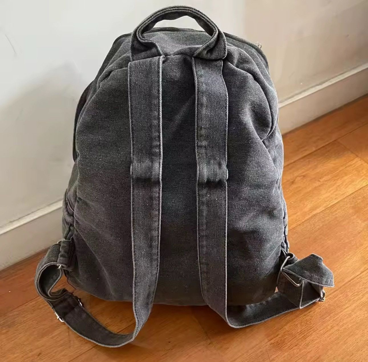 Other Gothic Punk Washed Black Capacity School Backpack Size ONE SIZE - 3 Thumbnail