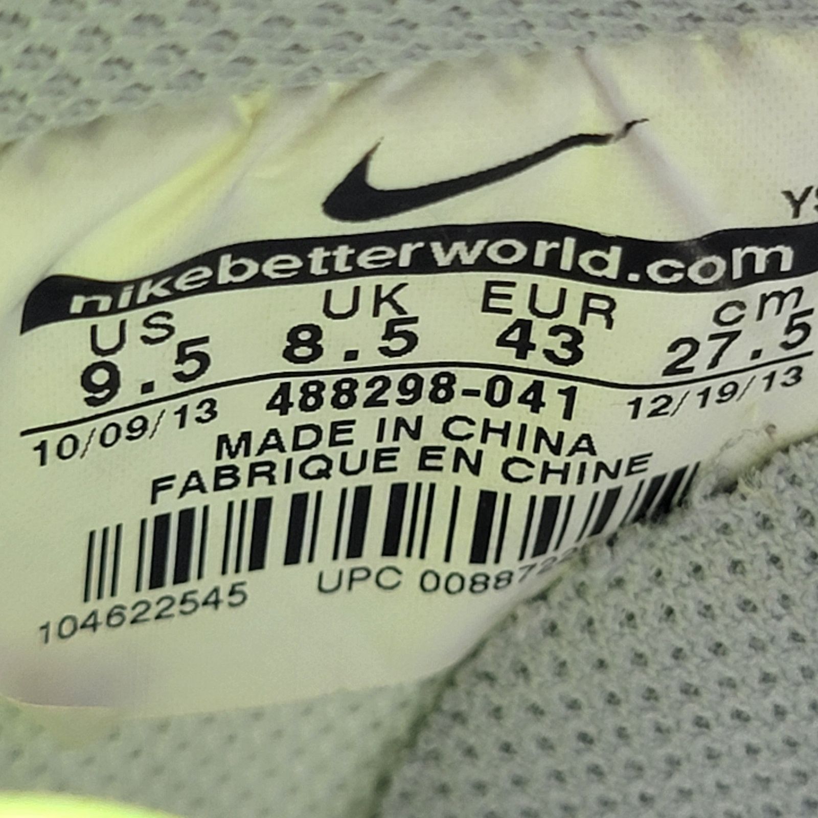 Nike Nike Air Force 1 Low 'Elephant Volt' Mens Sz 9.5 488298 041 Size US 9.5 / EU 42-43 - 8 Thumbnail
