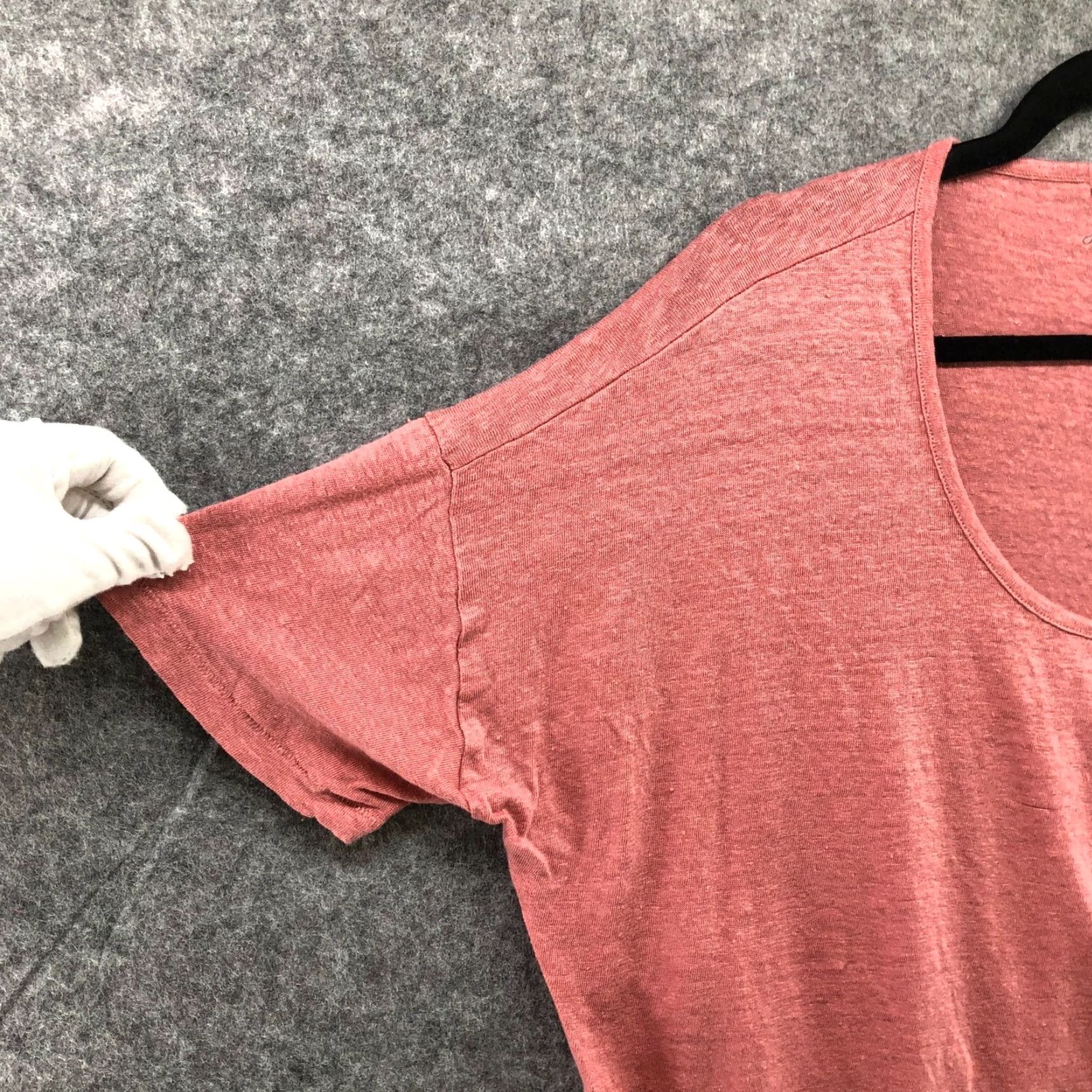 J.Crew J.CREW Linen T-Shirt Women’s Small Short Sleeve Scoop Neck Pink Casual Knit Tee Size S / US 4 / IT 40 - 5 Thumbnail