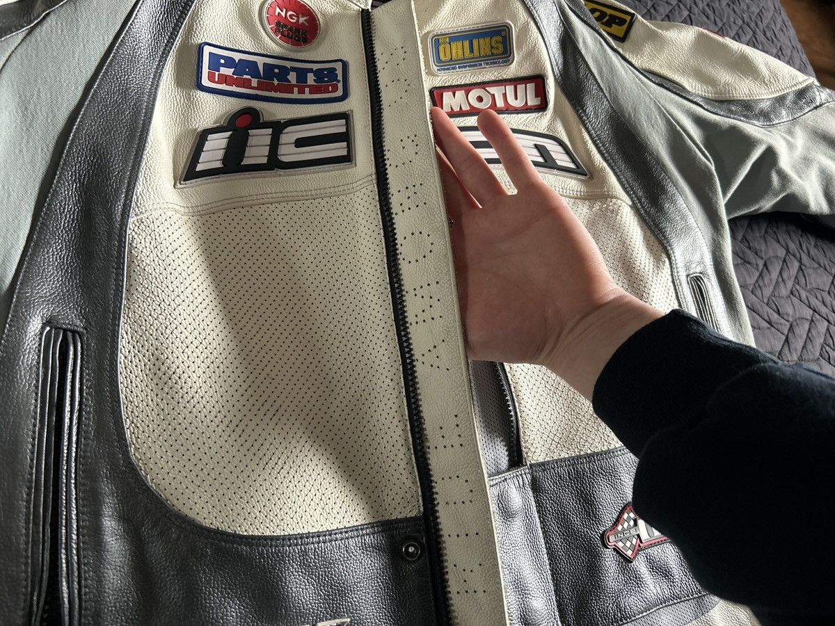Vintage Icon racing white leather motorcycle jacket Size US M / EU 48-50 / 2 - 2 Thumbnail