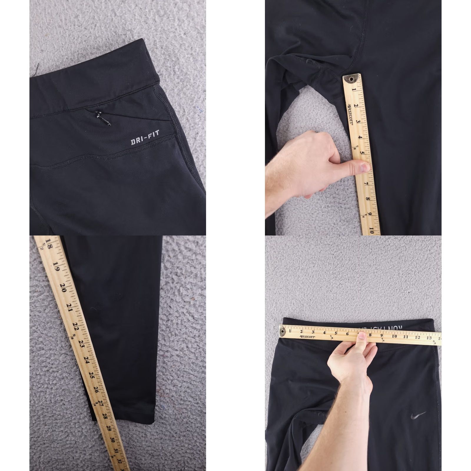 Nike Nike Pants Womens Medium Black Power Compression Leggings Size 32" / US 10 / IT 46 - 8 Thumbnail