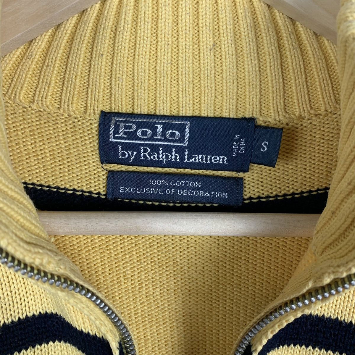 Polo Ralph Lauren Vintage Polo Ralph Lauren Quarter Zip Knit Striped Sweater Size US S / EU 44-46 / 1 - 8 Thumbnail